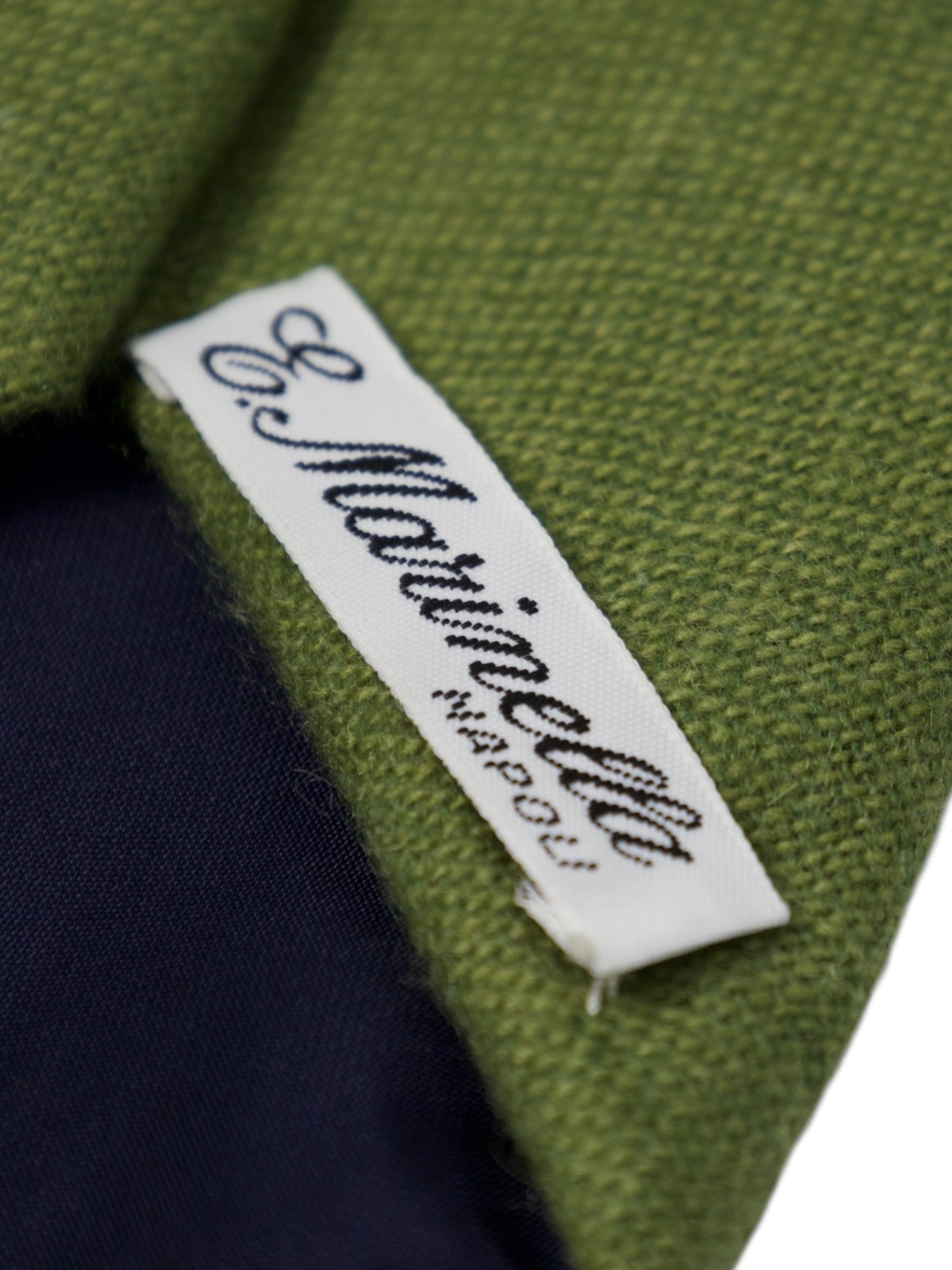E. Marinella Green Cashmere Tie