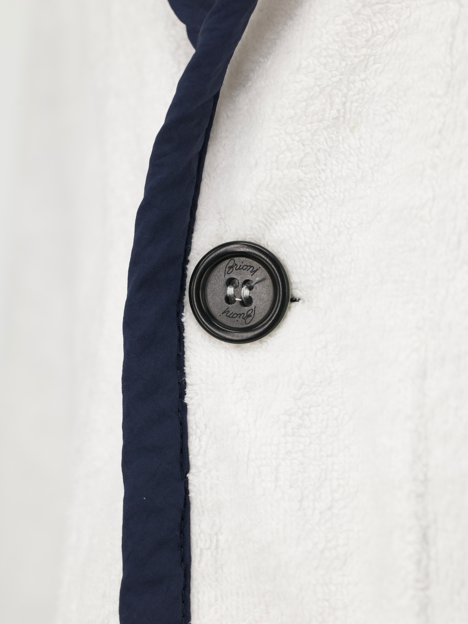 Brioni White Cotton Terry “5-Star Resort” Towelling Jacket