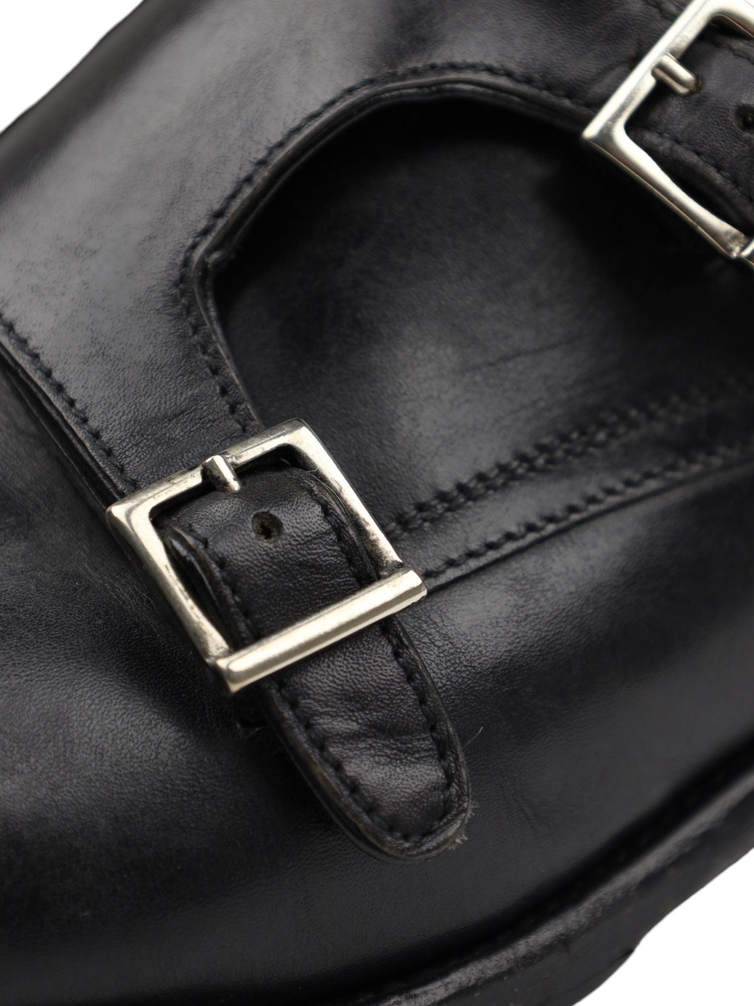 Kiton Black Double-Monk Shoes