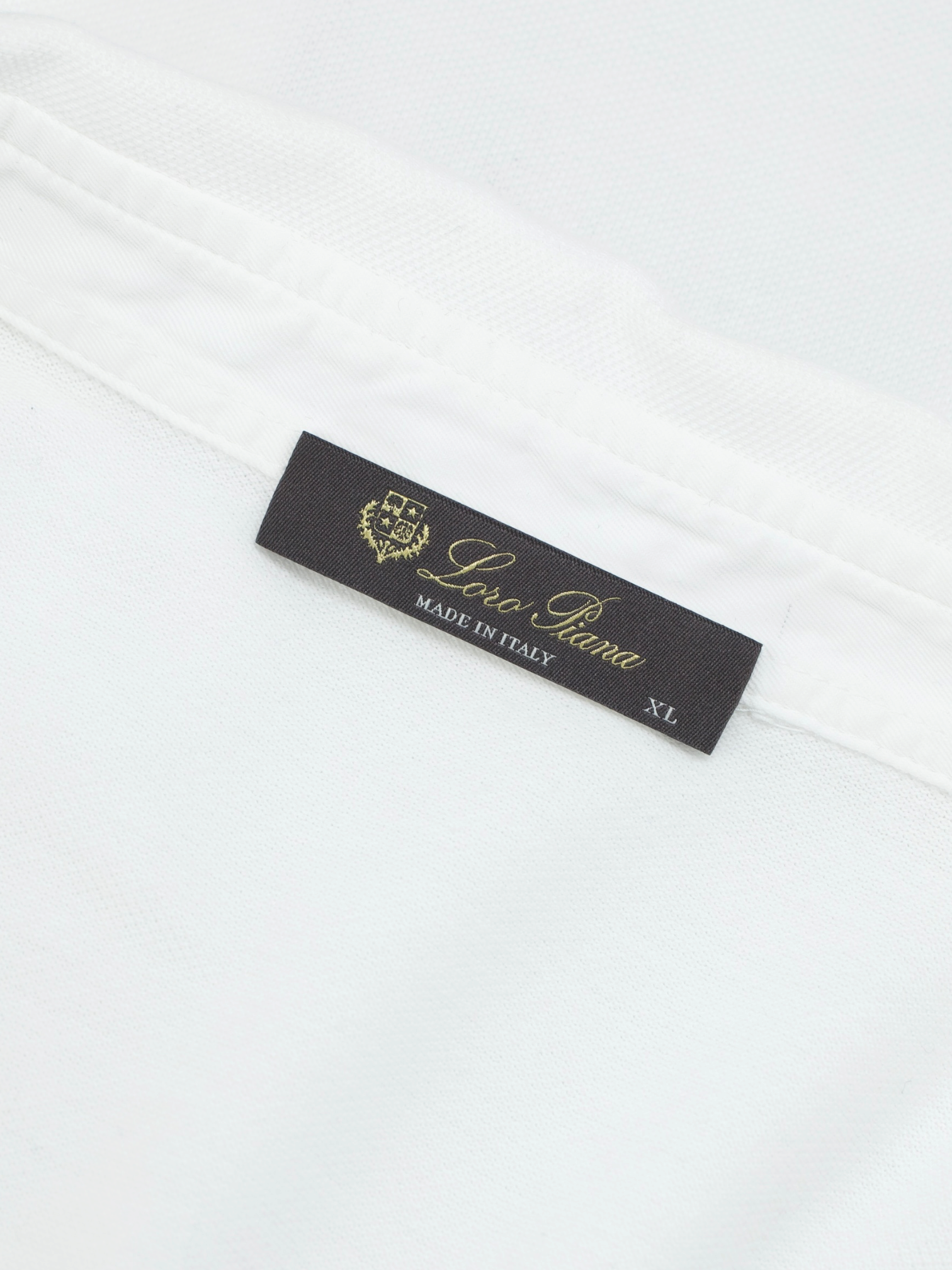 Loro Piana White Cotton-Pique Polo Shirt