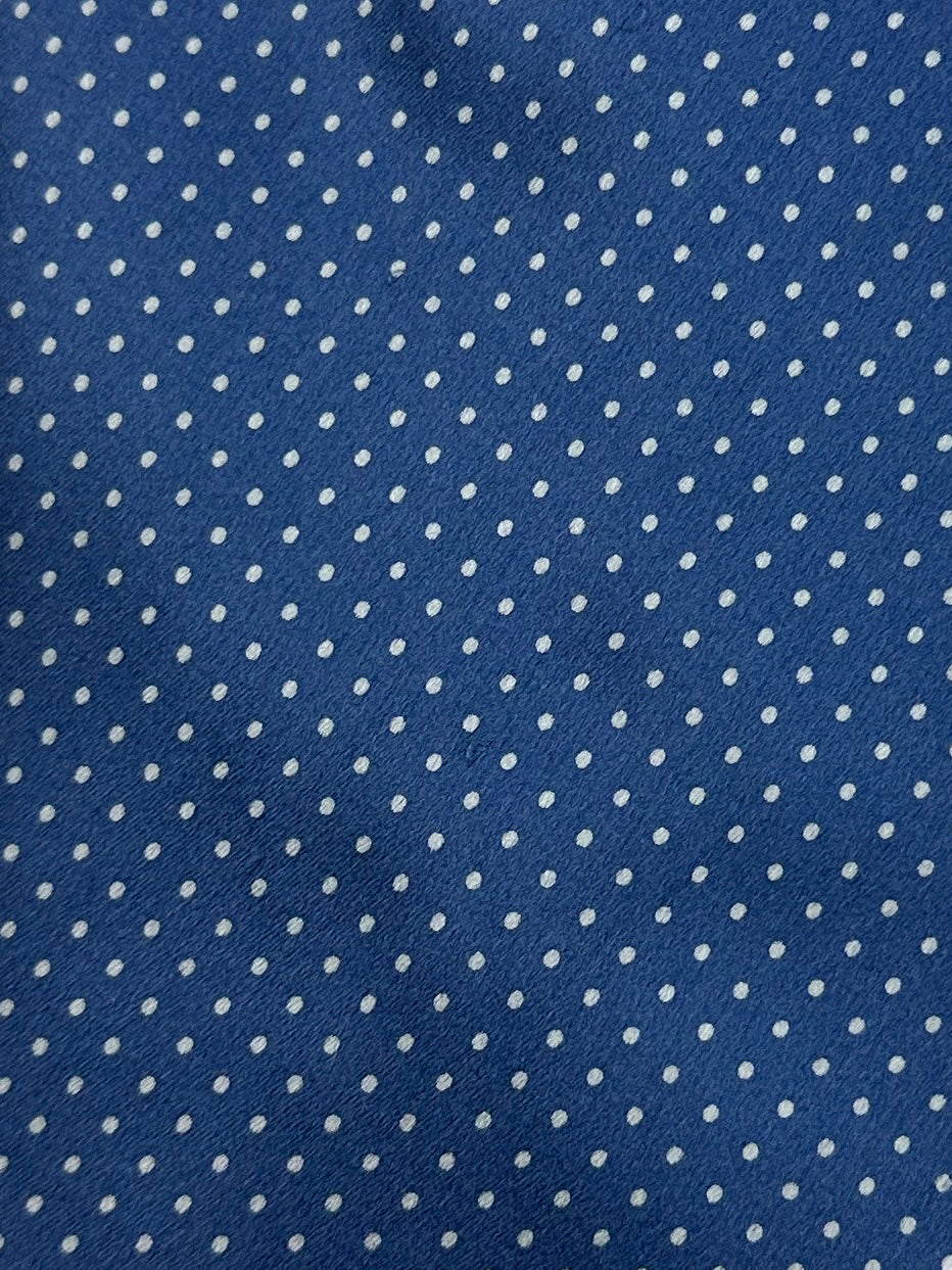 Brioni Blue Polka Dot Silk Tie