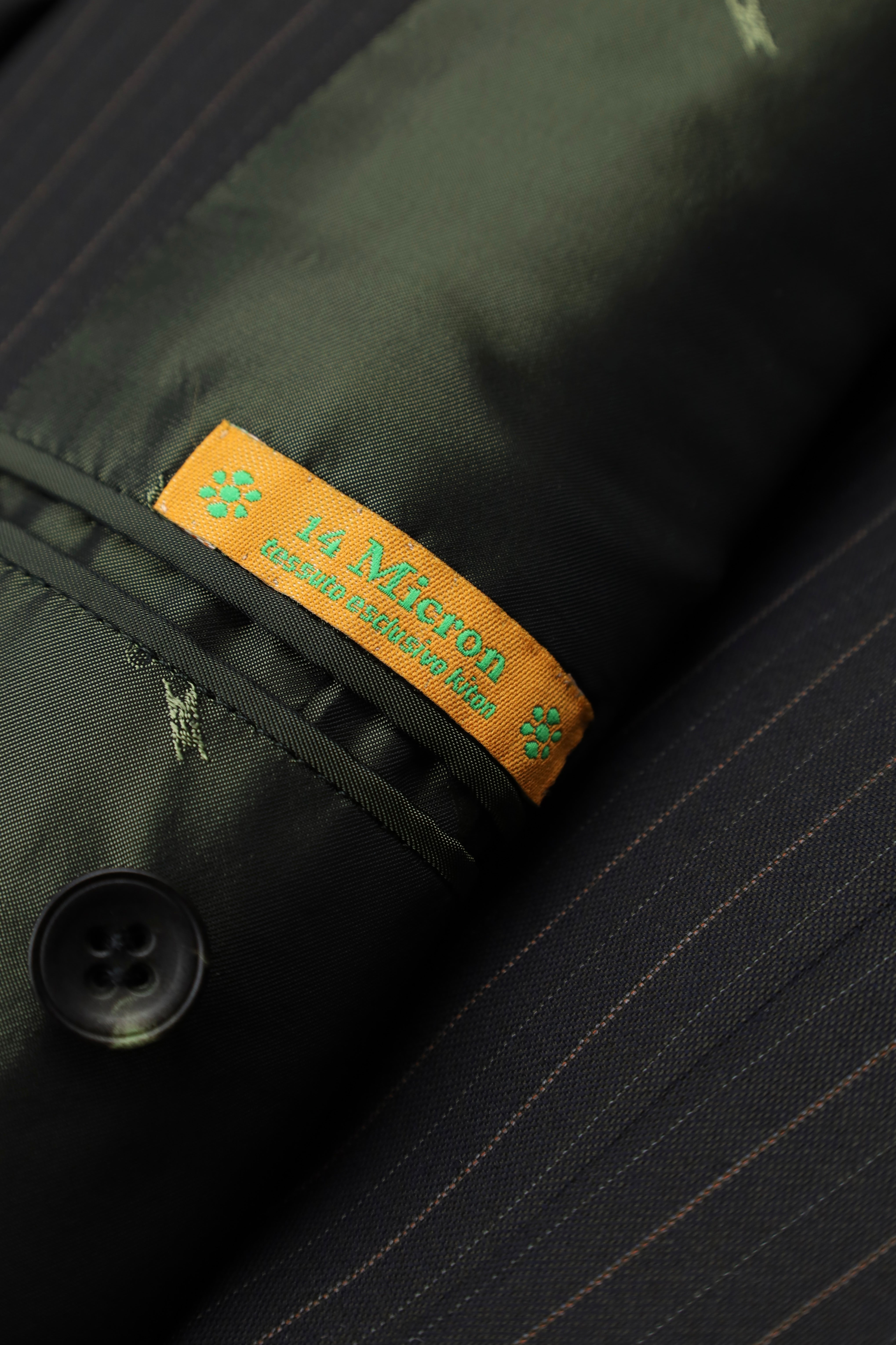 Kiton Anthracite 3-Piece Super 180's Bi-Color Pinstripe Suit