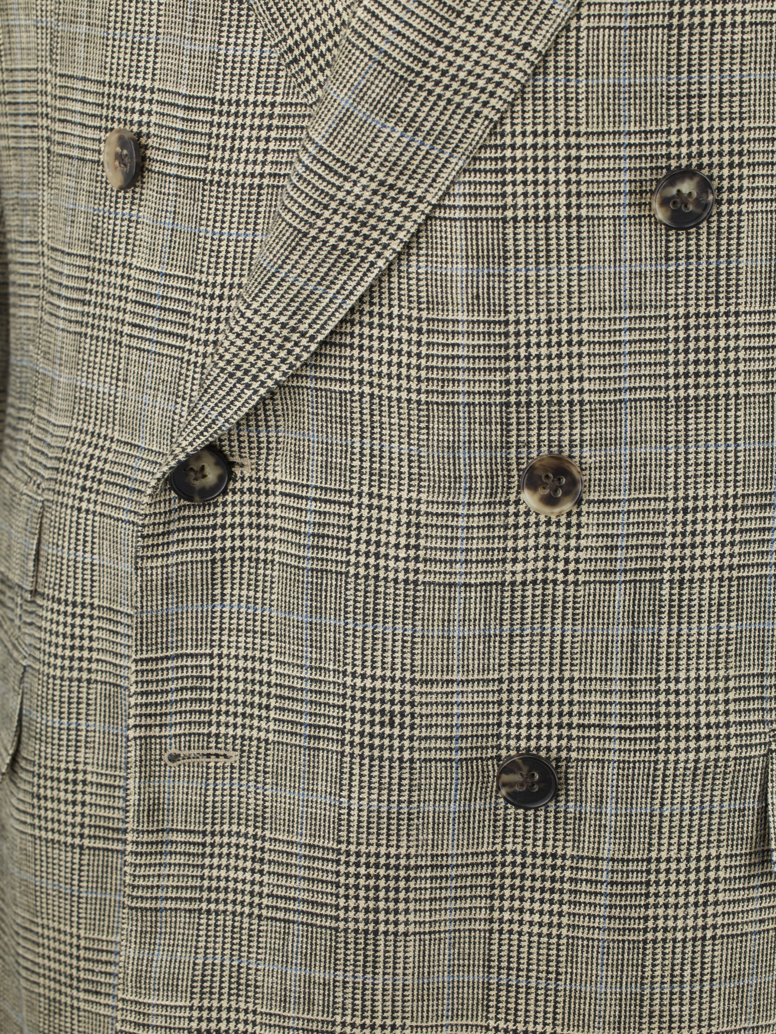 Ralph Lauren Purple Label Light Brown Silk & Linen Glenplaid Suit