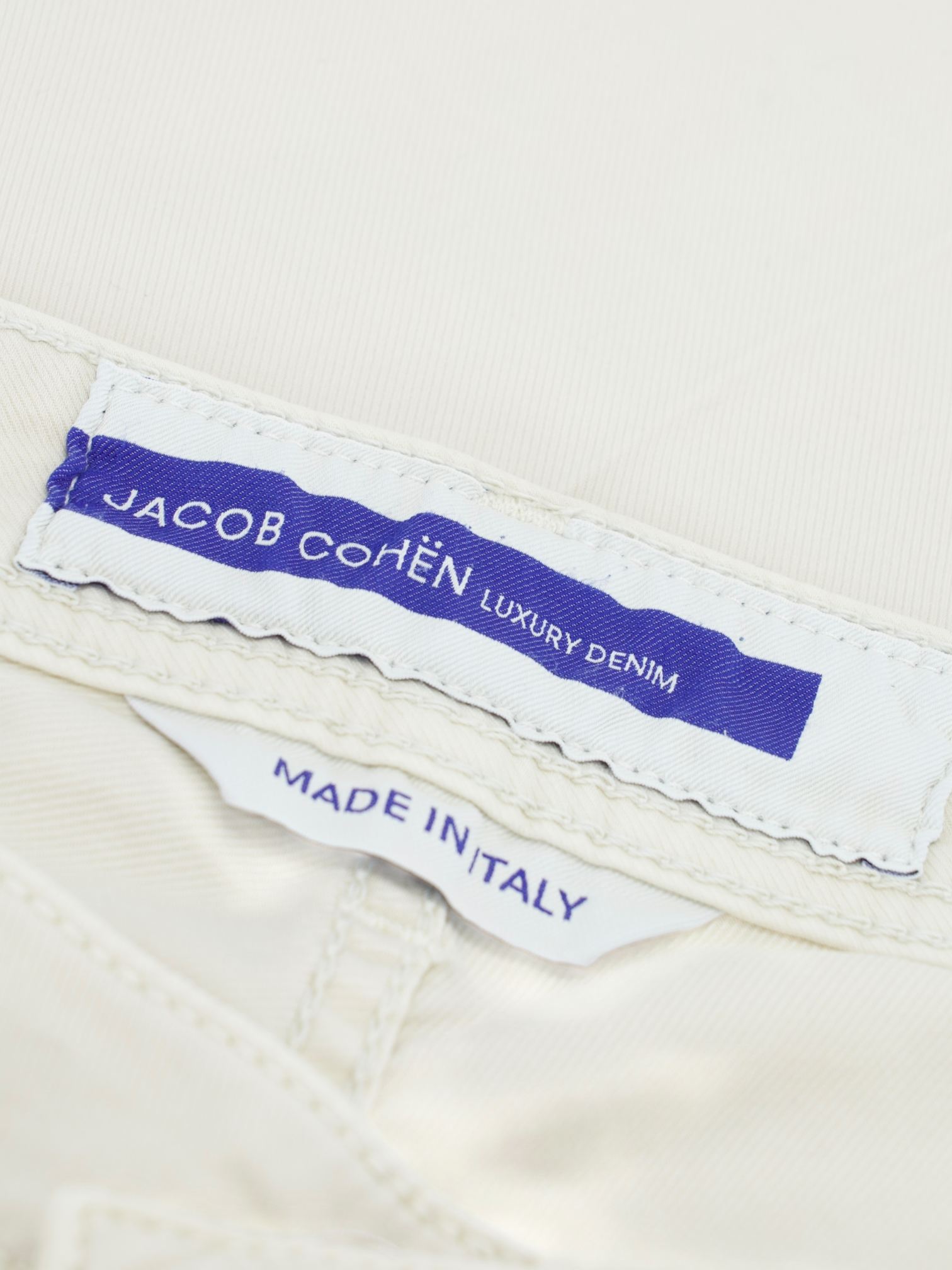 Jacob Cohen Ecru Cotton, Lyocell-Stretch 5-Pocket "Bard" Dress Chino