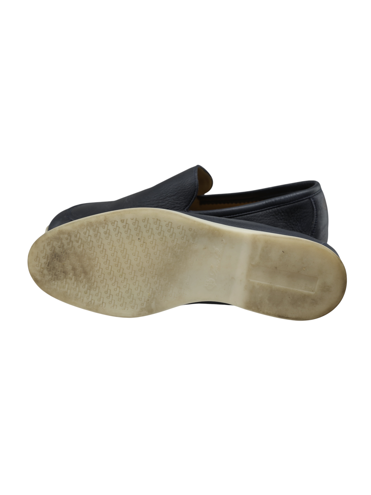 Loro Piana Dark Blue Elk Leather Summer Walk Loafers