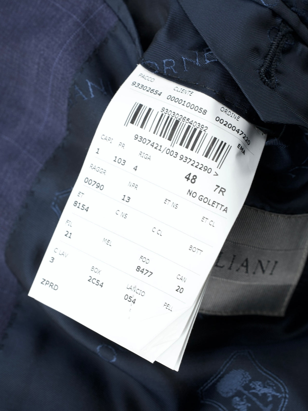 Corneliani Dark Blue Fine-Wool Checkered Suit