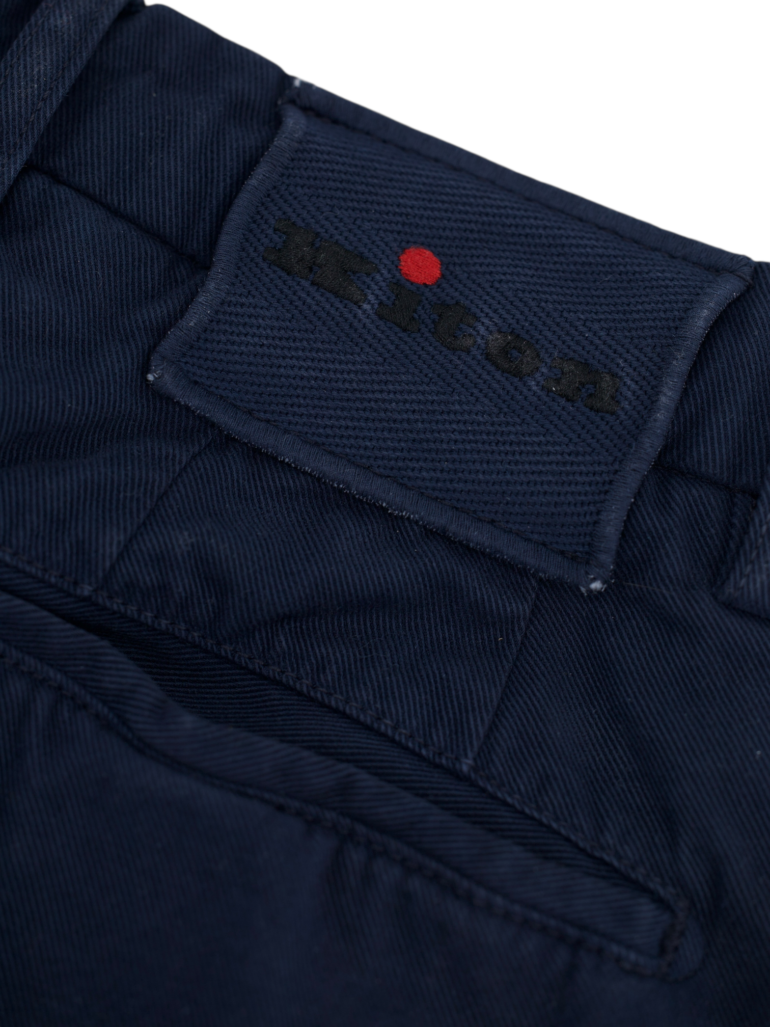 Kiton Navy Cotton & Cashmere Twill 5-Pocket Chino