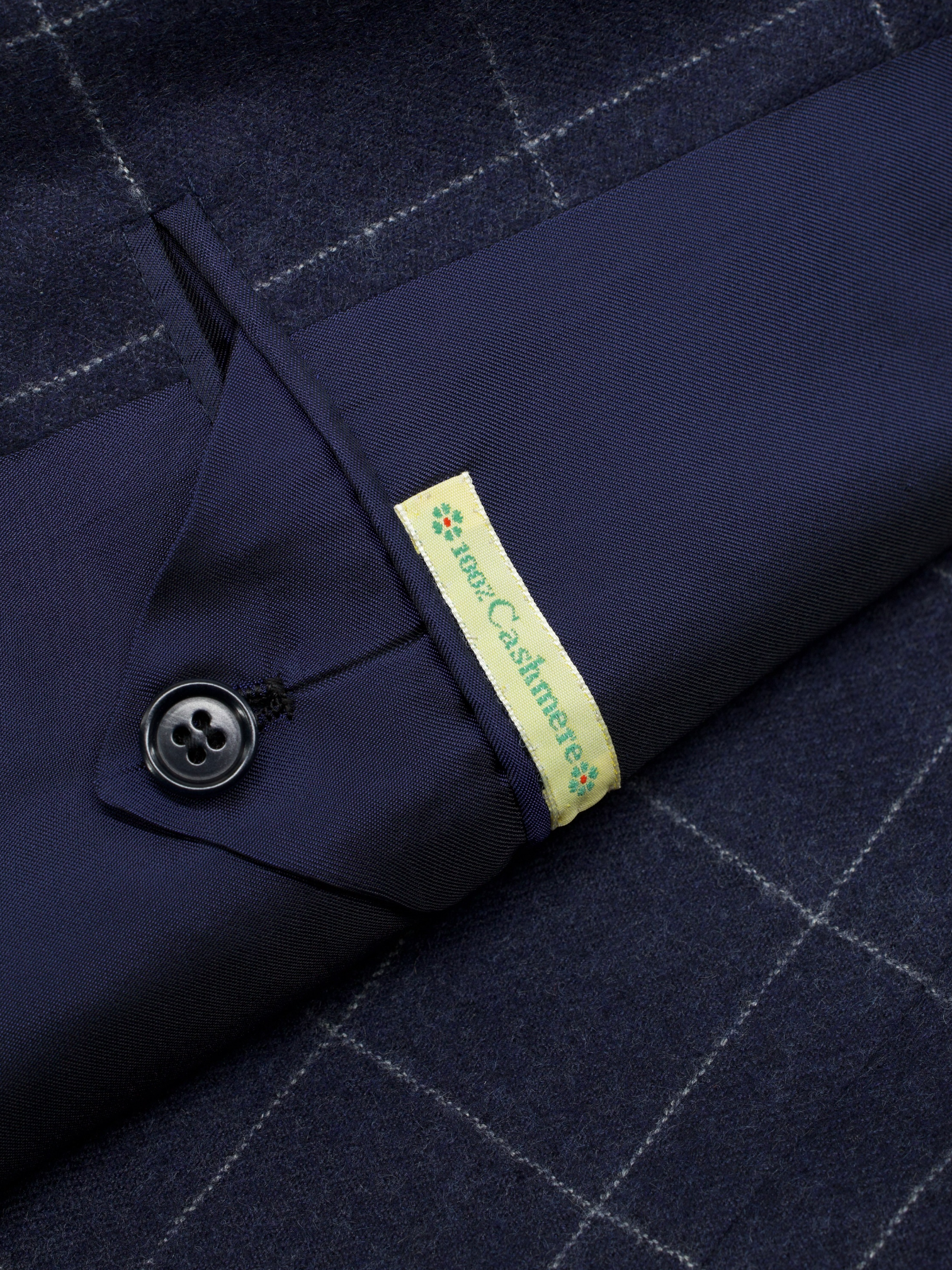 Kiton Navy Pure Plushy-Cashmere Windowpane Sartorial Winter Suit