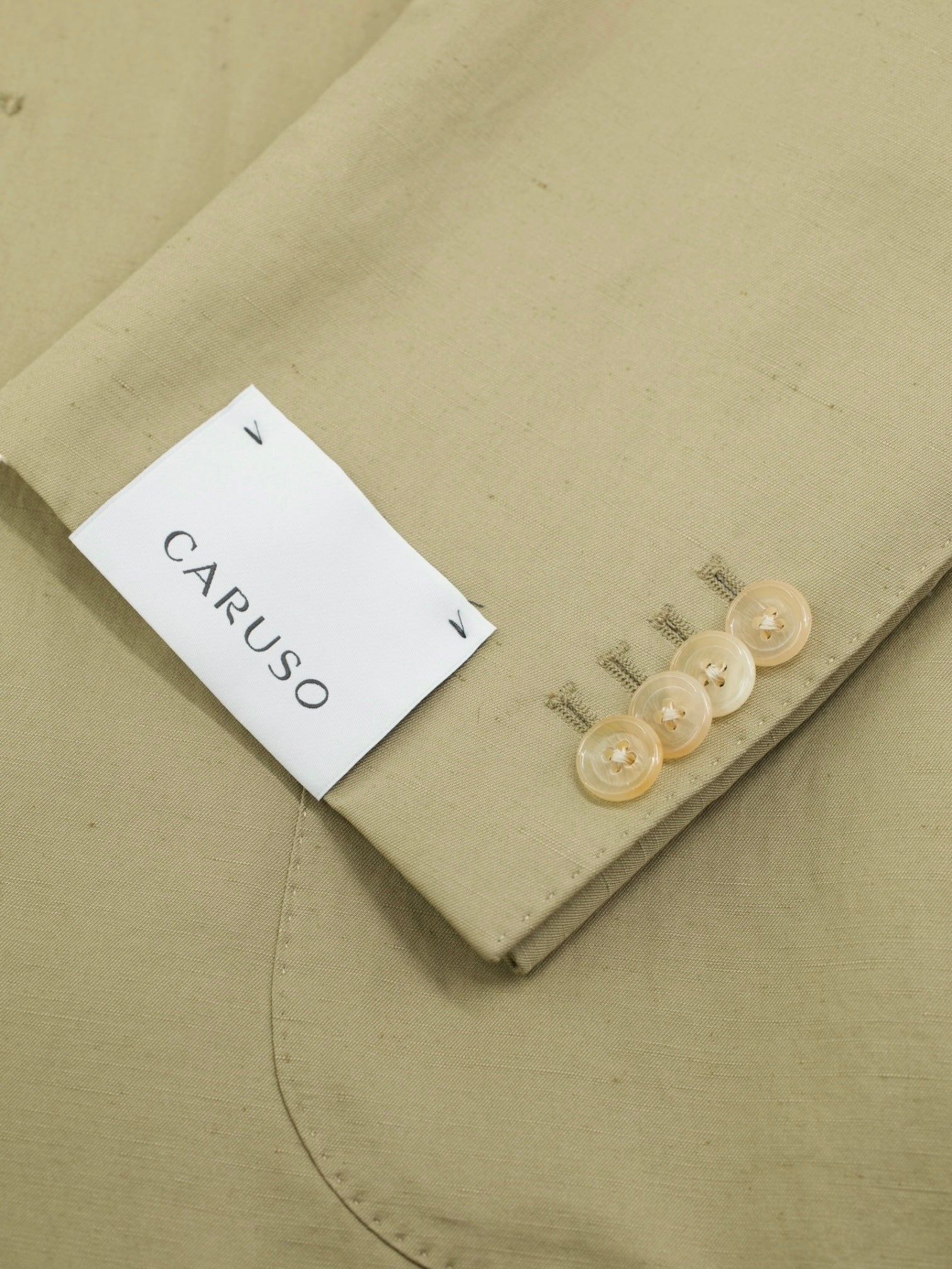 Caruso Khaki Cotten & Linen Aida Summer Suit
