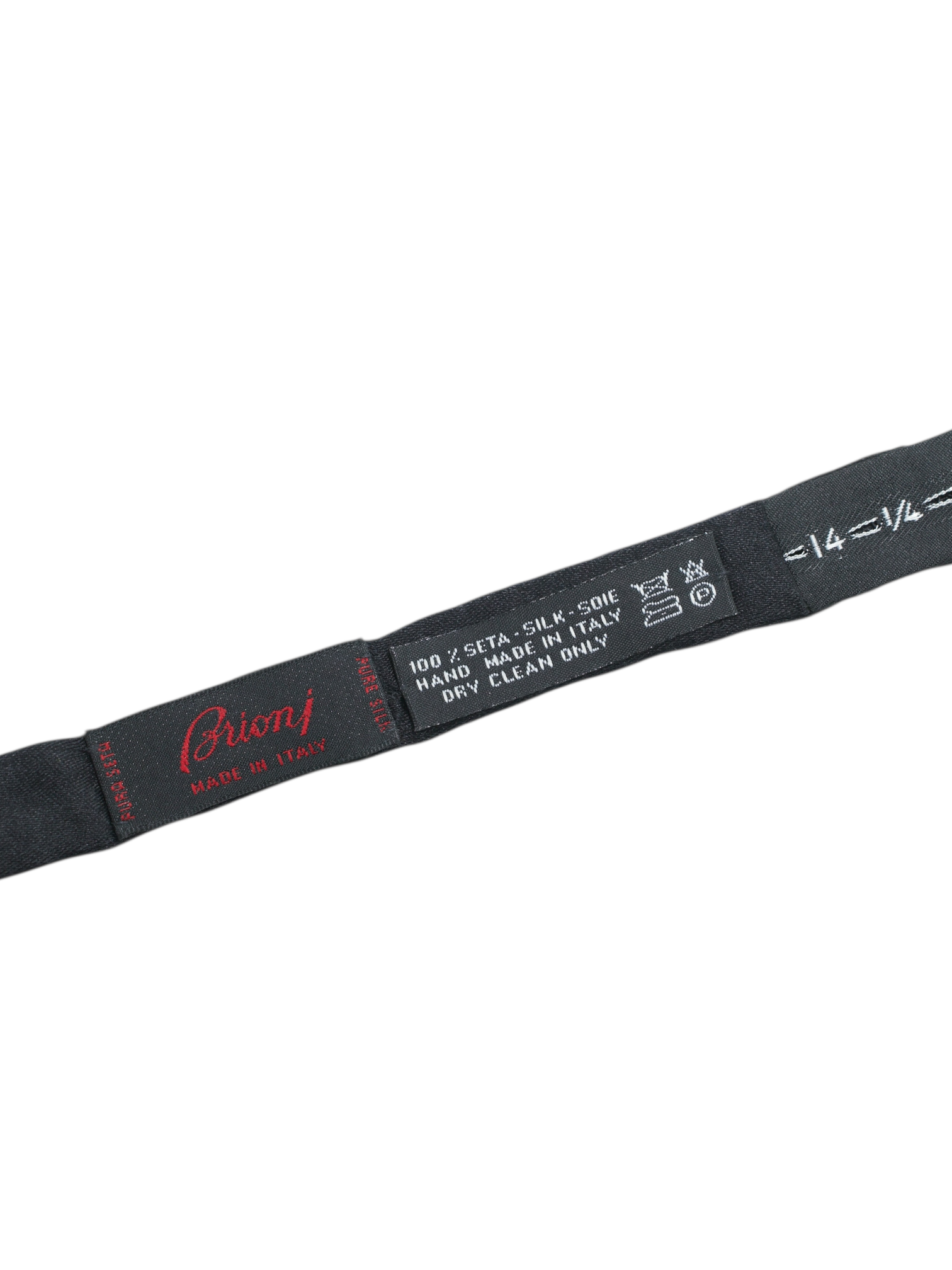 Brioni Black Silk Single-Pleated Bowtie