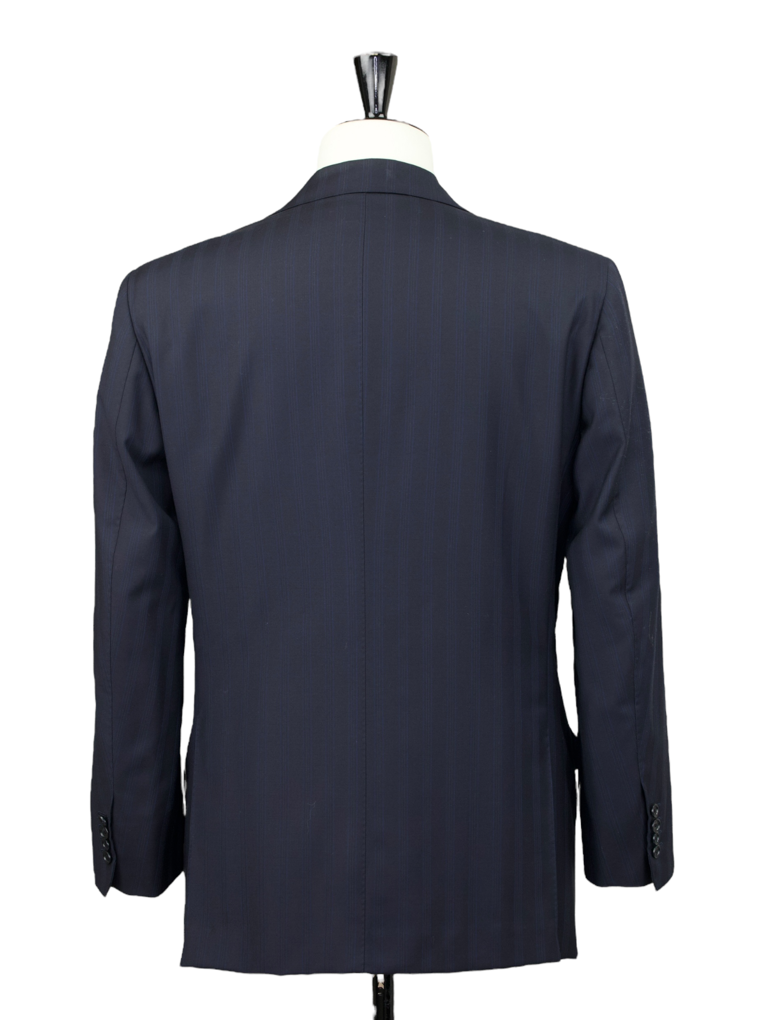 Cesare Attolini Navy & Light Blue Super 150’s Pinstripe Suit