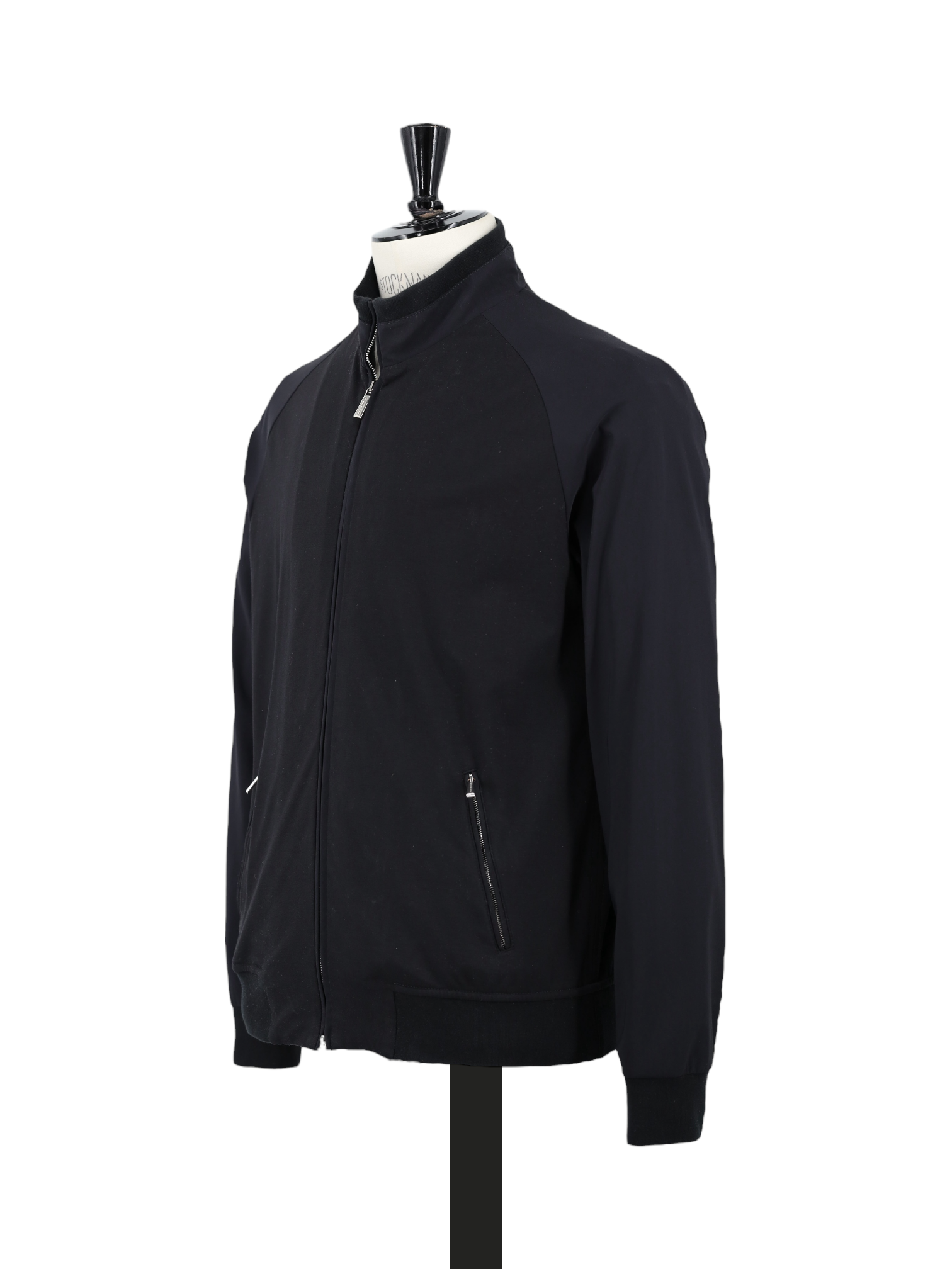 MooRER Black Viscose-Interlock Cuper Bomberjacket