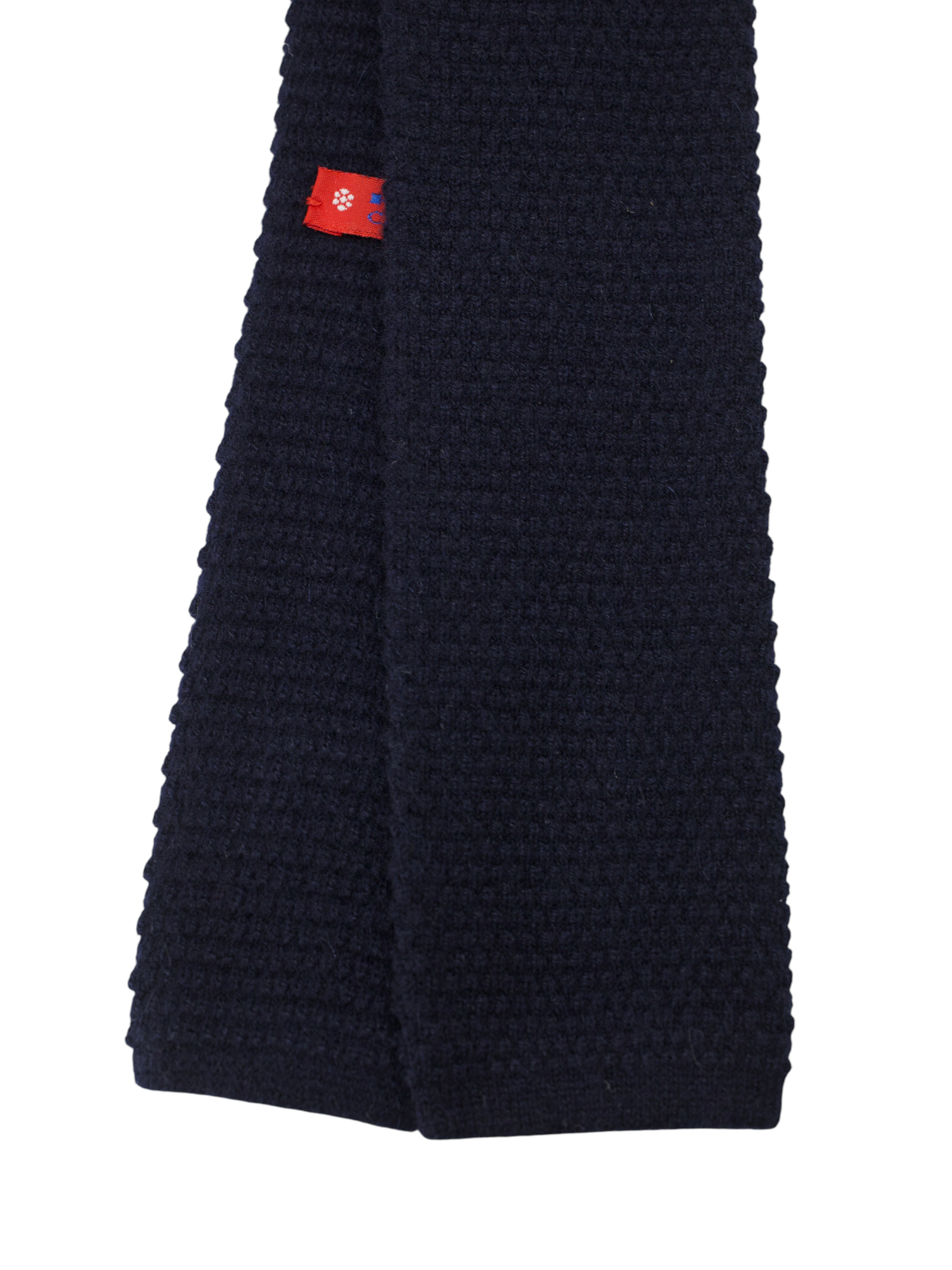 Kiton 5 Navy Pure Cashmere Knitted "Cipa 1960" Tie