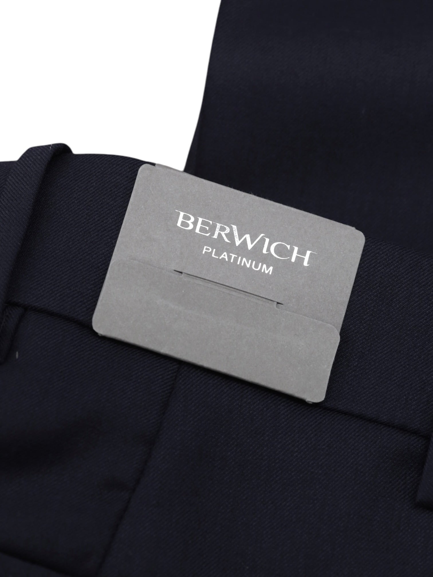 Berwich Navy Wool & Silk Side-Adjuster "Platinum" Trousers
