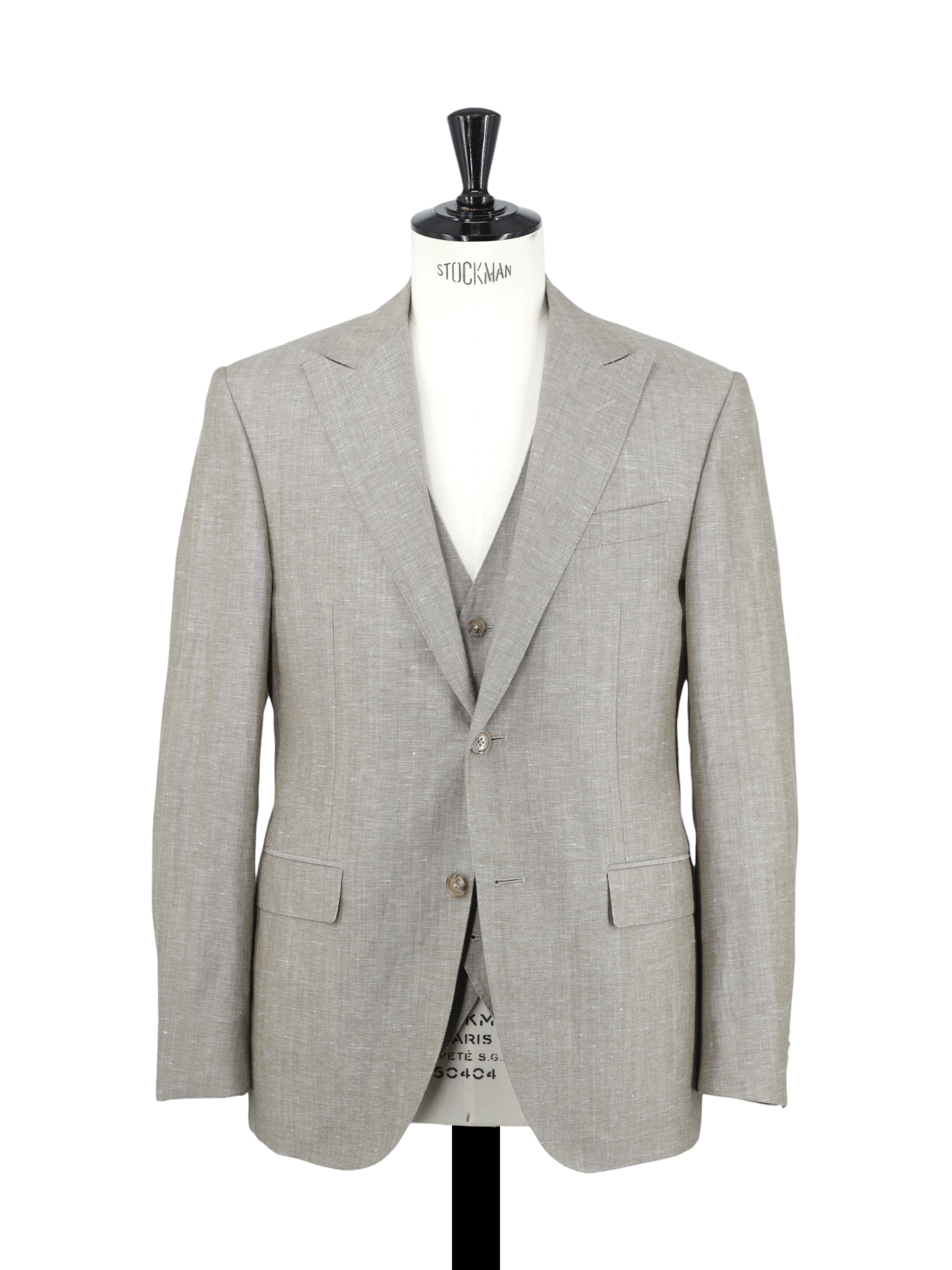 Corneliani Sand 3-Piece Wool & Linen Melange Wedding Suit