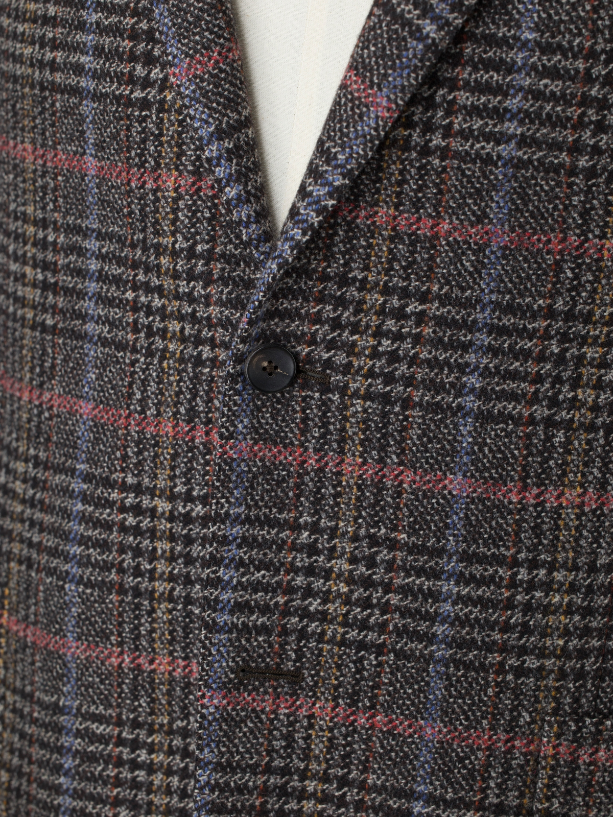 Lardini Brown & Multicolor Wool Tartan Jacket
