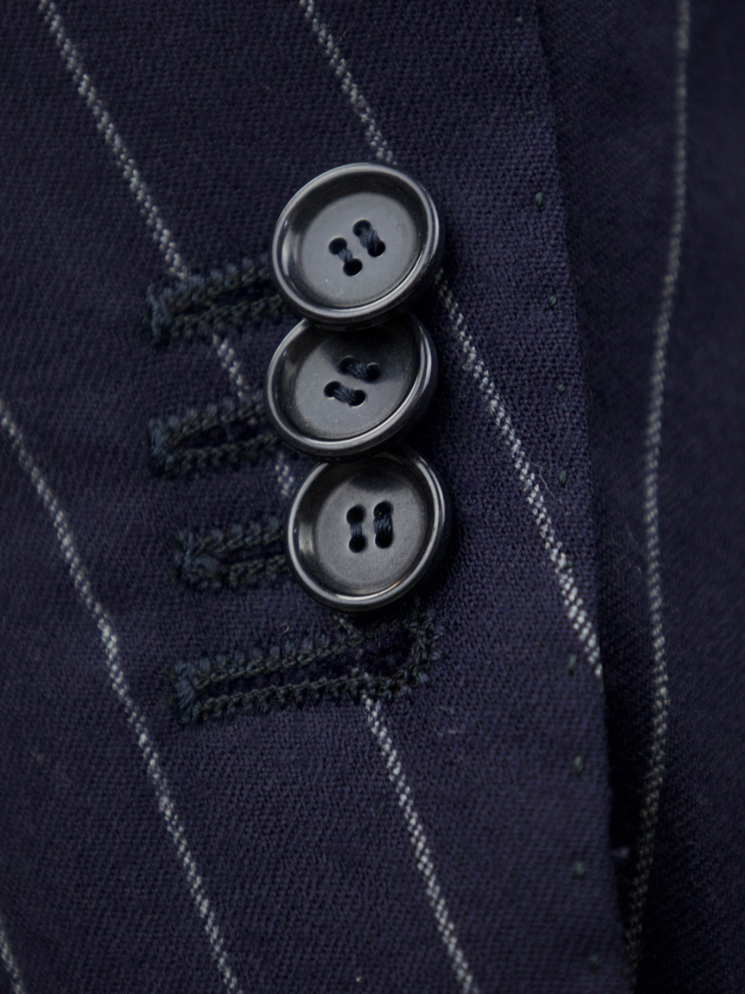 Cesare Attolini Navy Brushed Super 120’s Pinstripe Suit