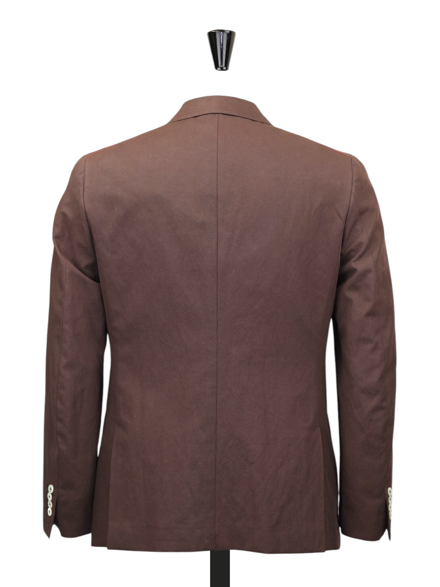 Isaia Chocolate Brown Cotton & Linen Unconstructed Summer Jacket