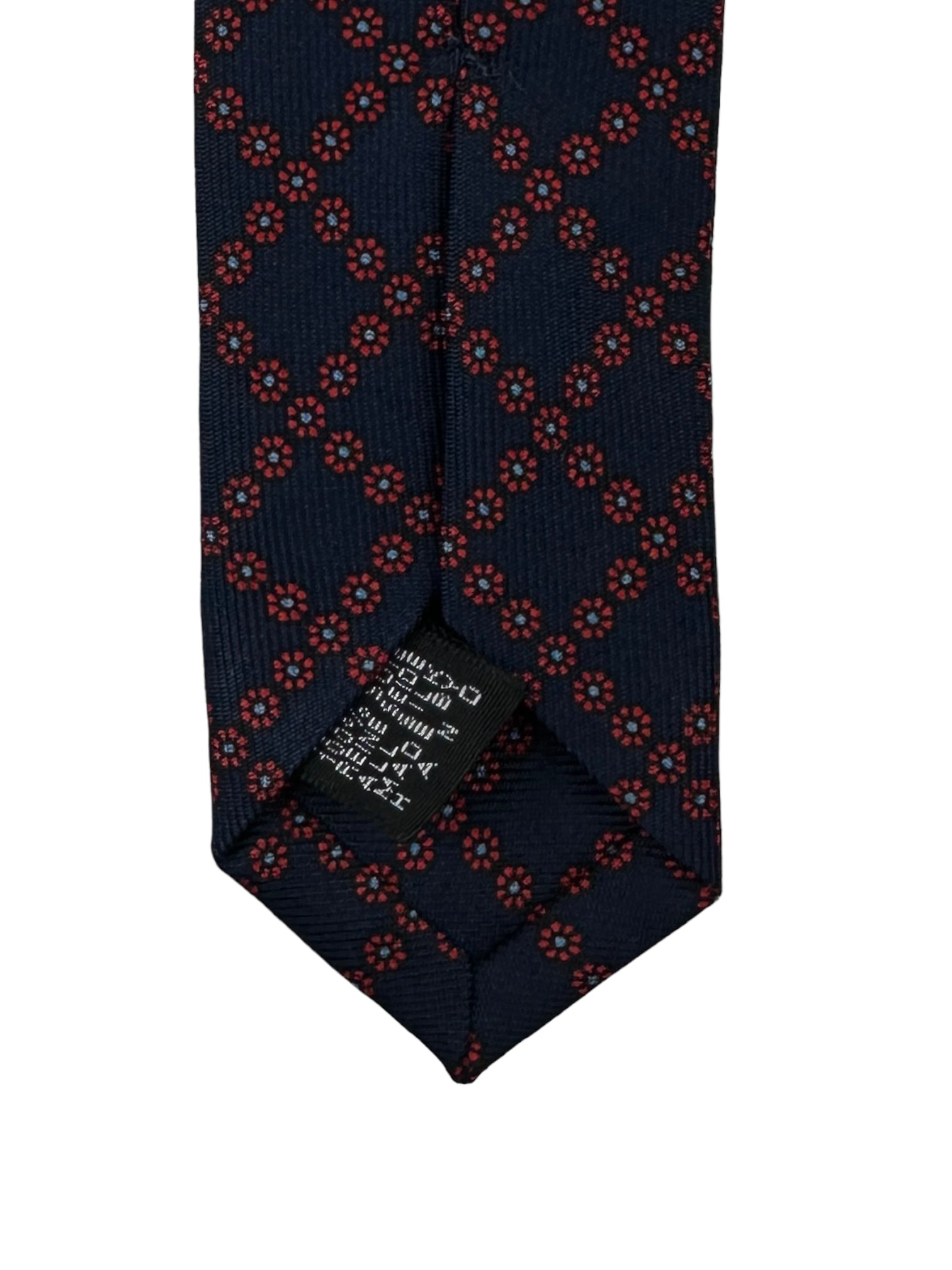 E.Marinella Navy and Red Diamond Shape Tie