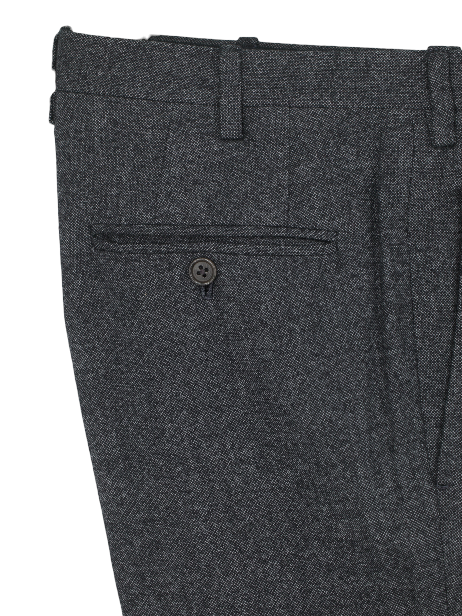 Kiton Grey Heavyweight-Wool Pinpoint Pleated Sartorial Trousers
