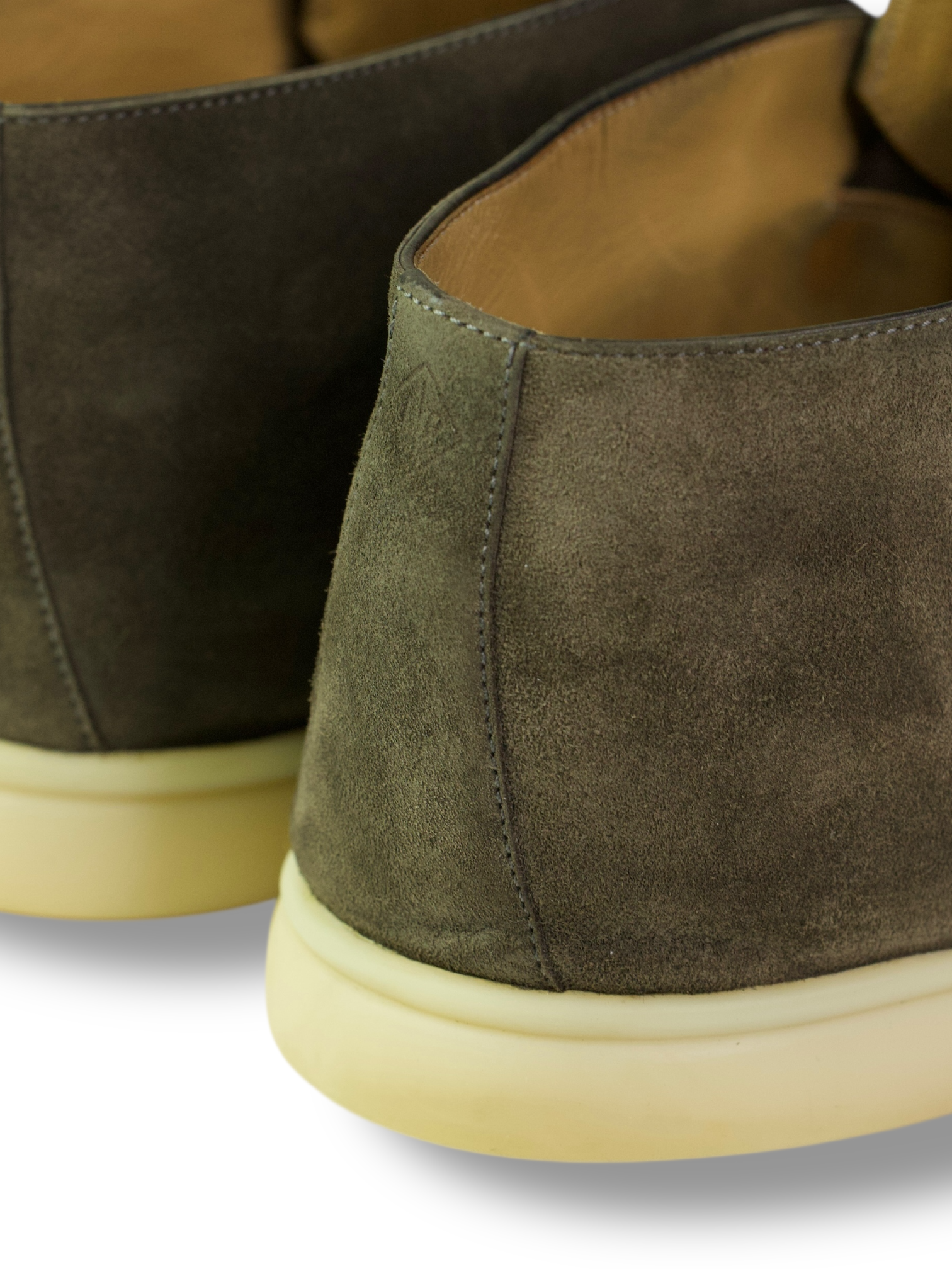 Loro Piana Warm Grey Suede Open Walk Ankle Boots