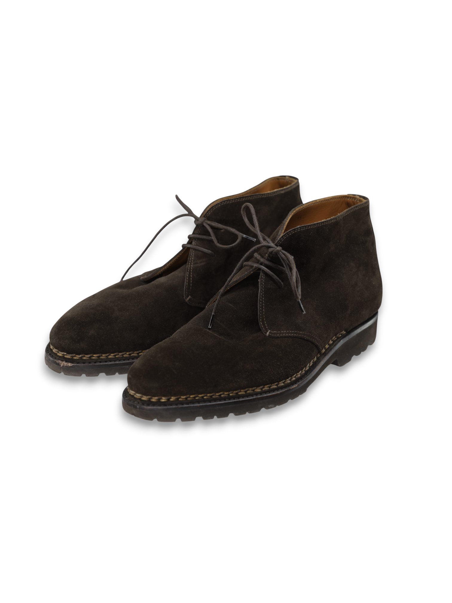Bontoni Dark Brown Suede Norvegese Desert Boots