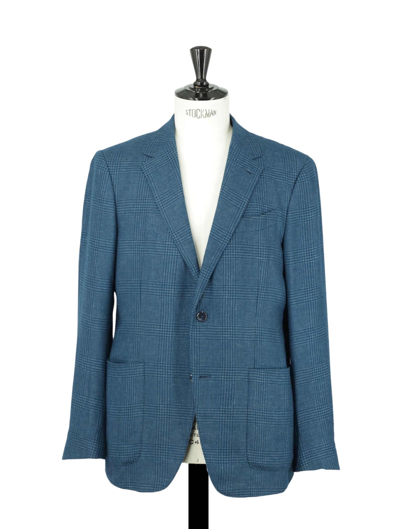 Ermenegildo Zegna Petrol Wool & Silk Prince of Wales Jacket