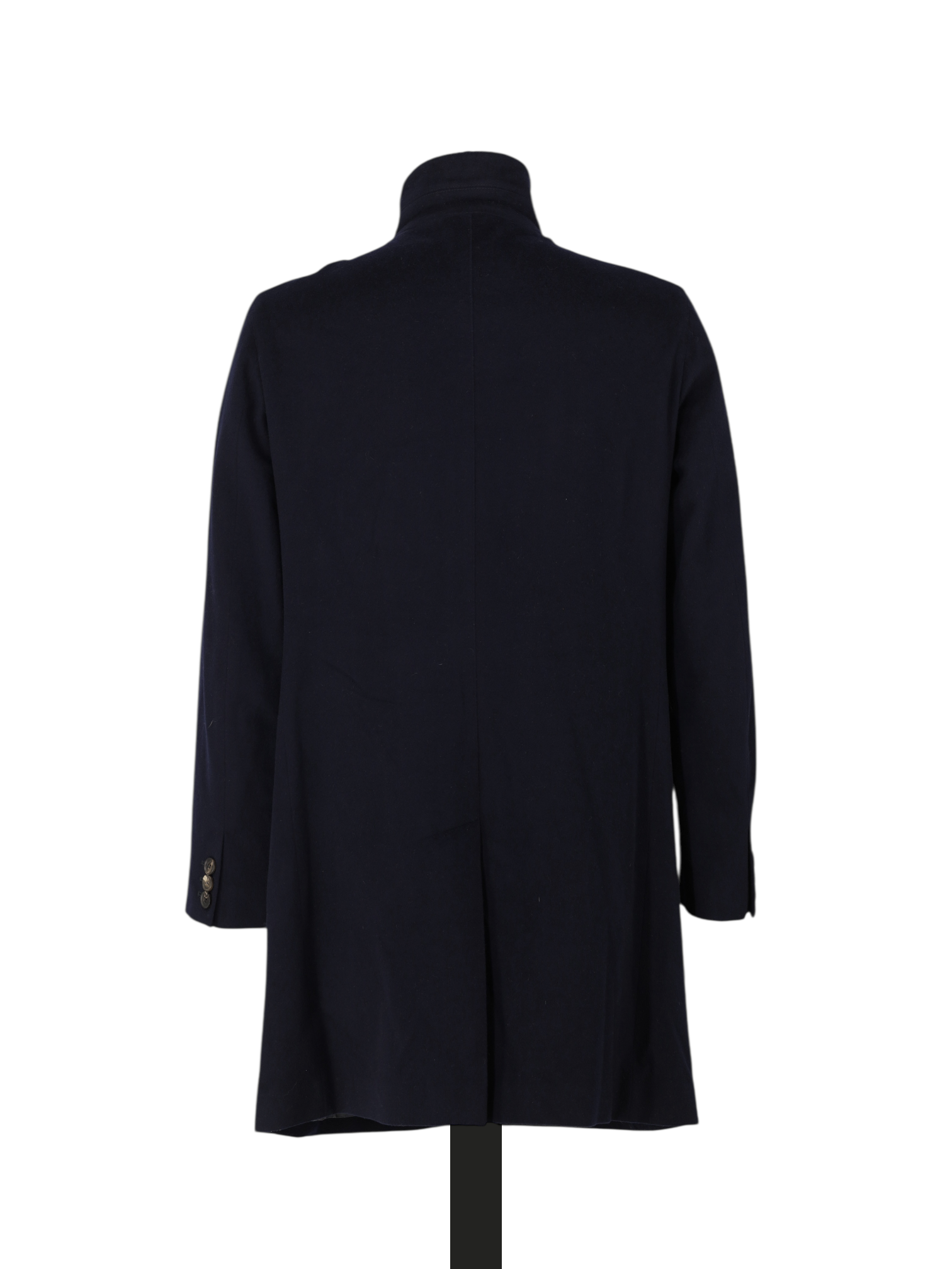 Brioni Navy Pure Stormsystem Wool Sartorial Overcoat