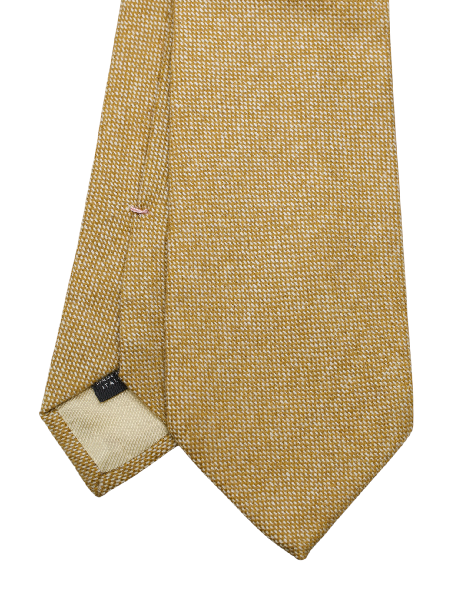 Luigi Borrelli Caramel Brown Pure Cashmere Pinpoint Tie