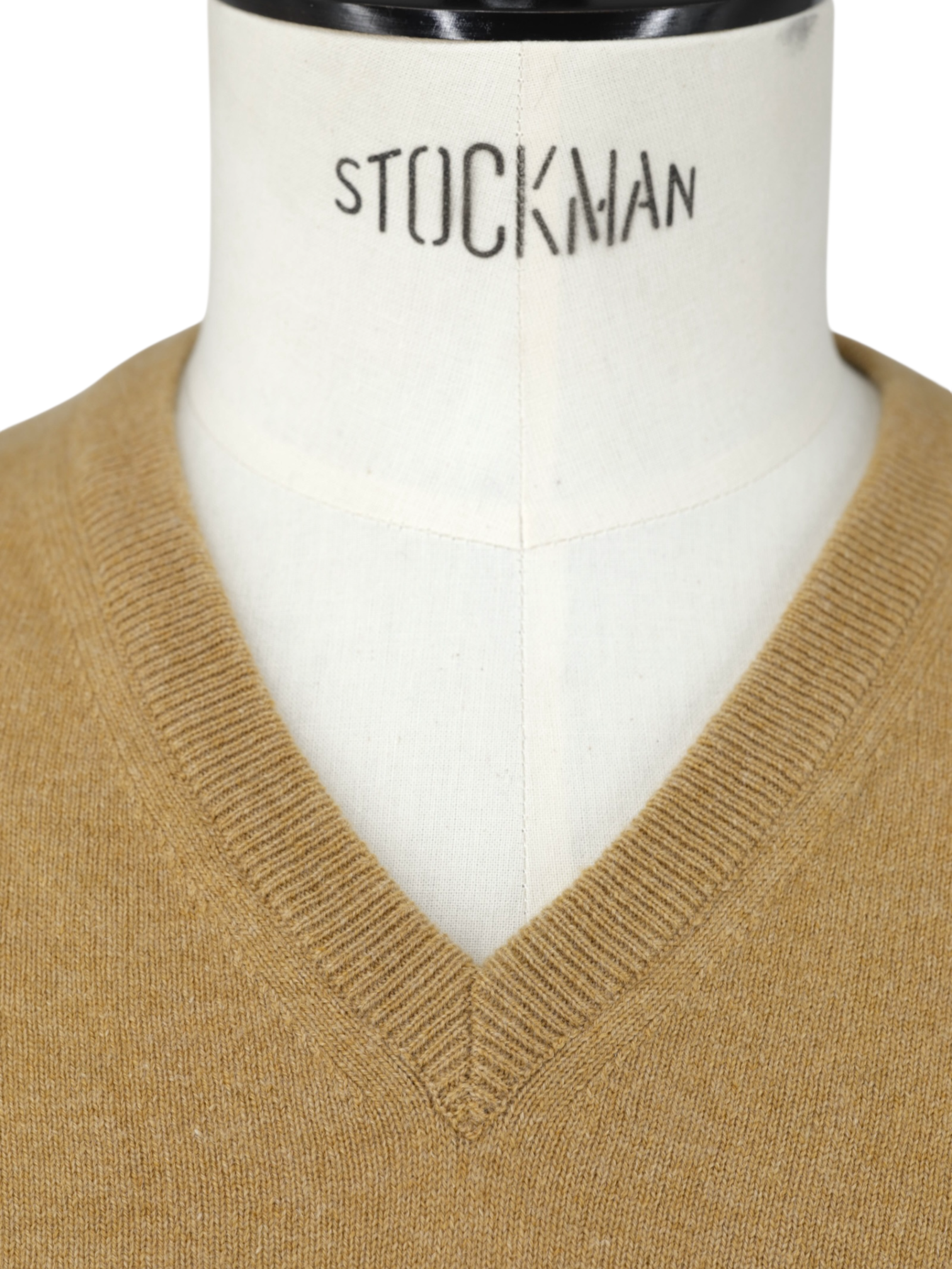 Canali Camel Brown Pure Cashmere "Exclusive Collection" V-Neck Sweater