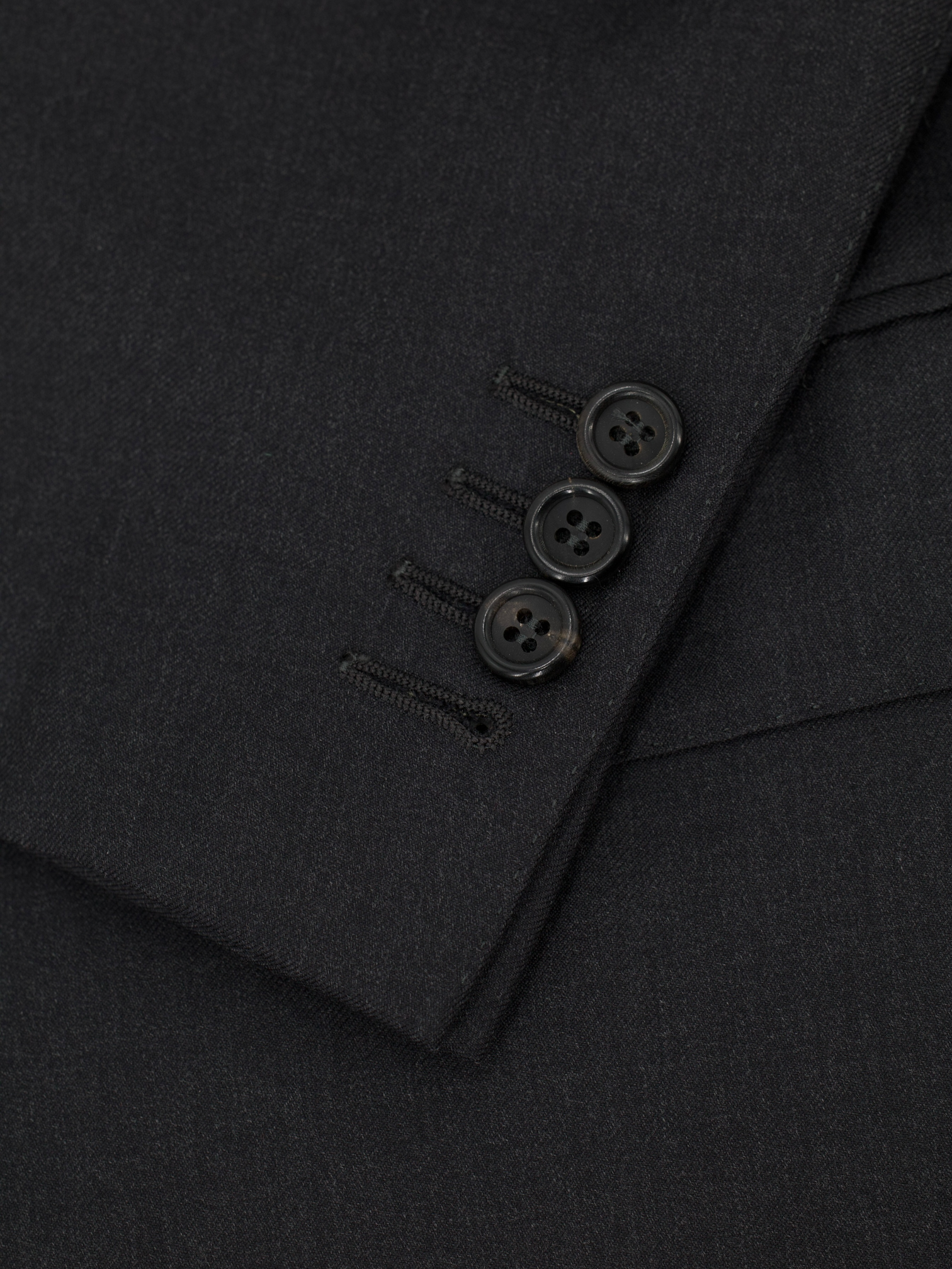 Canali Anthracite Fine-Wool Twill Milanese Suit