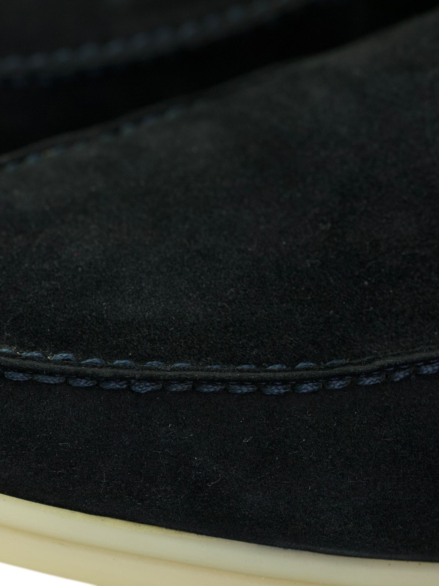 Loro Piana Navy Suede Open Walk Ankle Boots