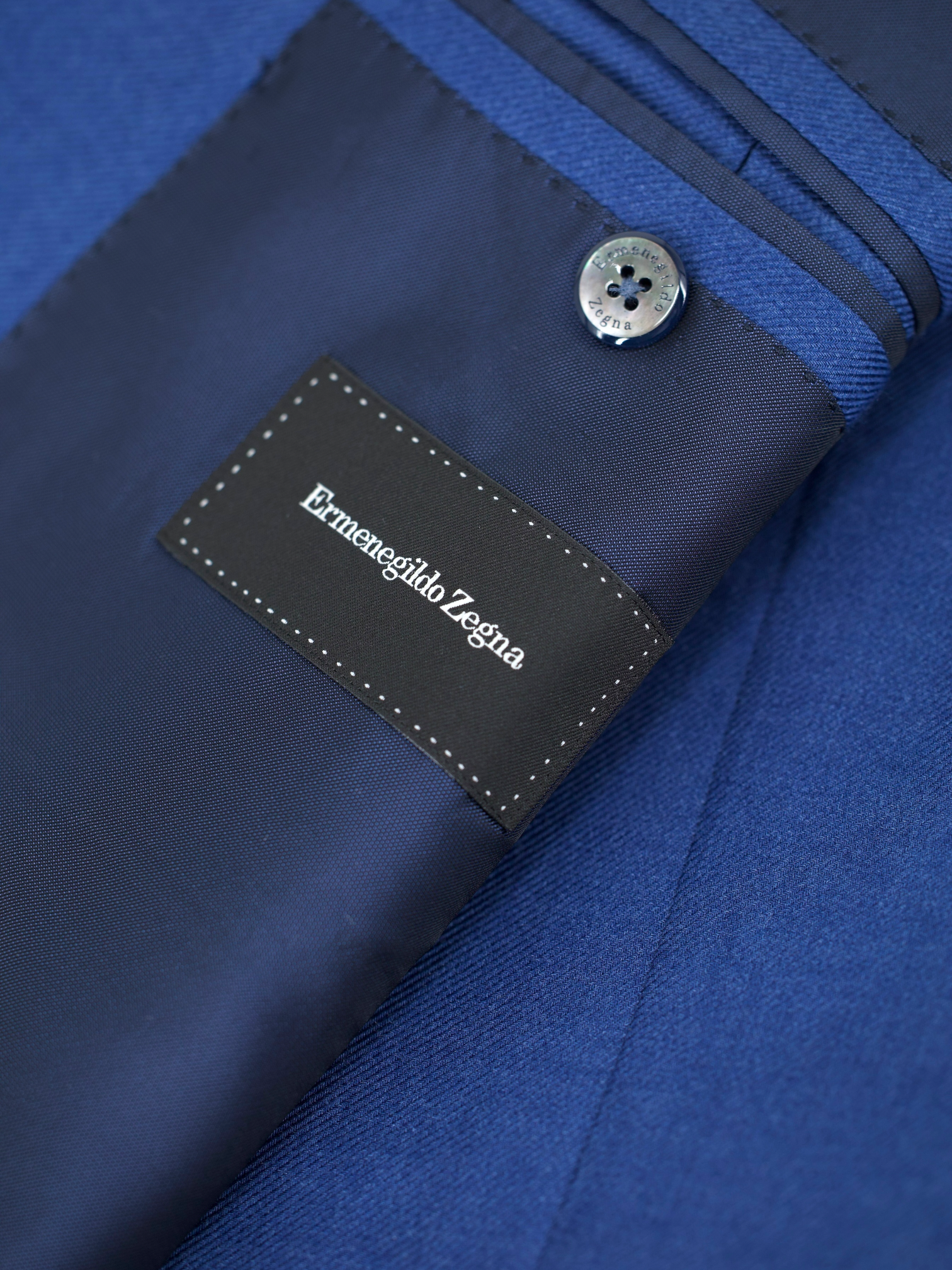 Ermenegildo Olympic Blue Cashmere & Silk Twill Easy Jacket