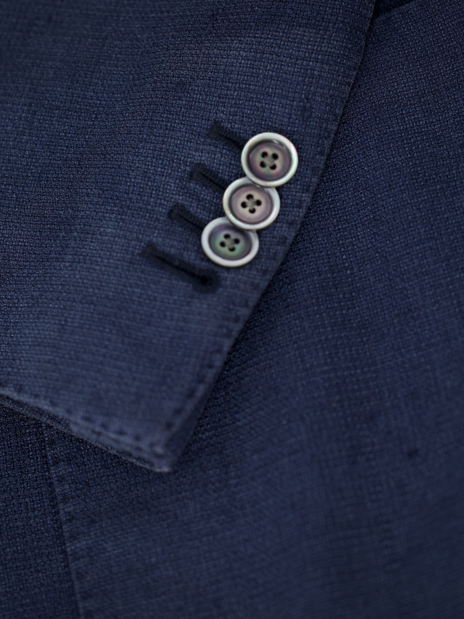 Lardini Blue Pure Raw-Silk Micro-Structure Summer Jacket