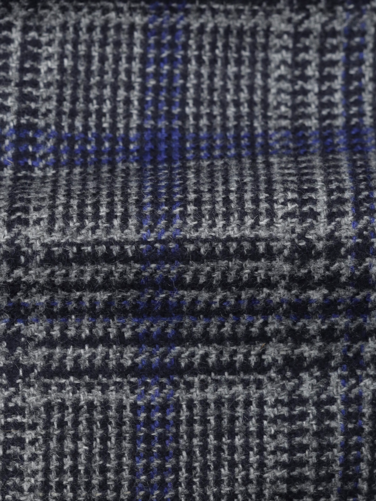 Cesare Attolini Grey & Royal Blue Pure Cashmere Prince of Wales Jacket