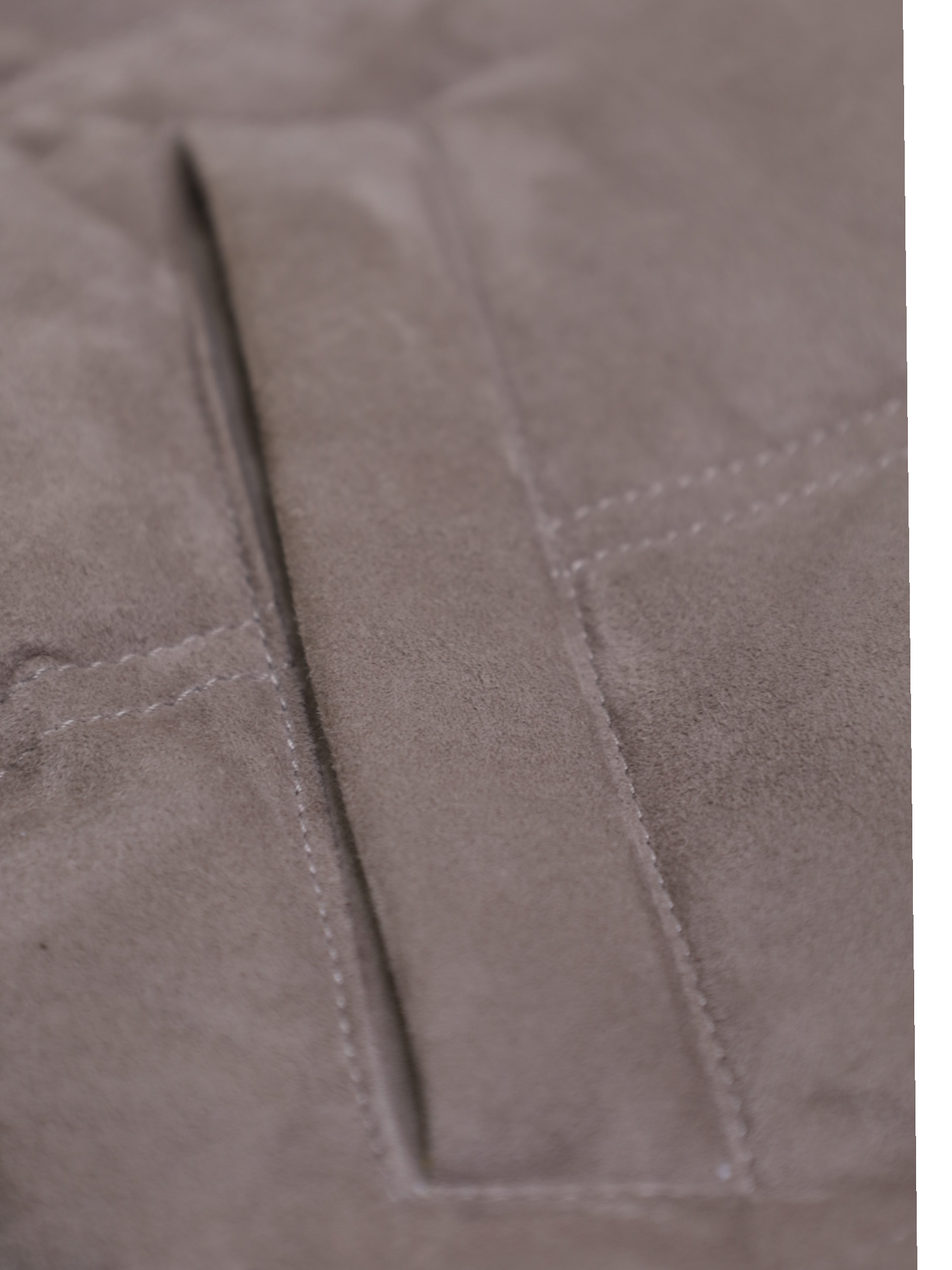 Mandelli Taupe Goat Suede Down-Padded Vest