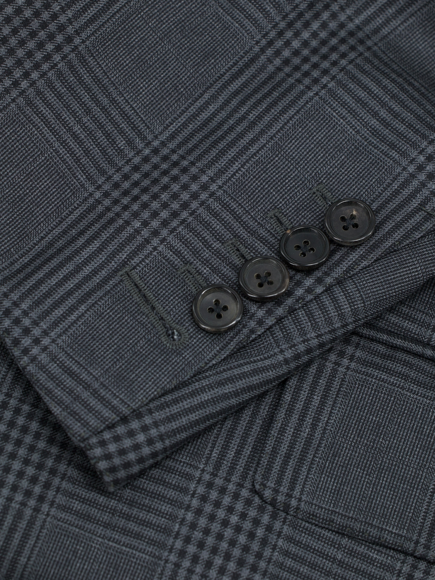 Tom Ford Dark Grey Fine-Wool Checkered Regency Suit