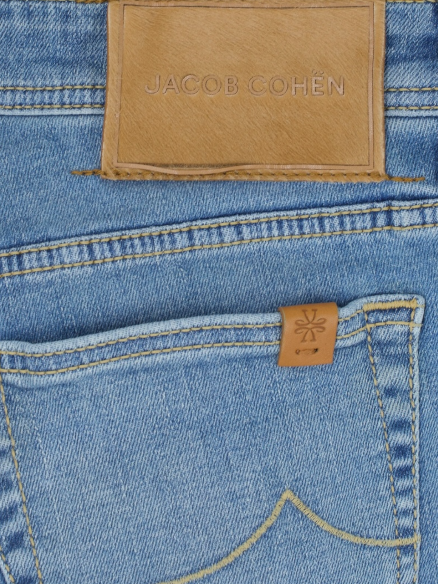 Jacob Cohen Light Blue Cotton-Stretch Twill Bard Jeans