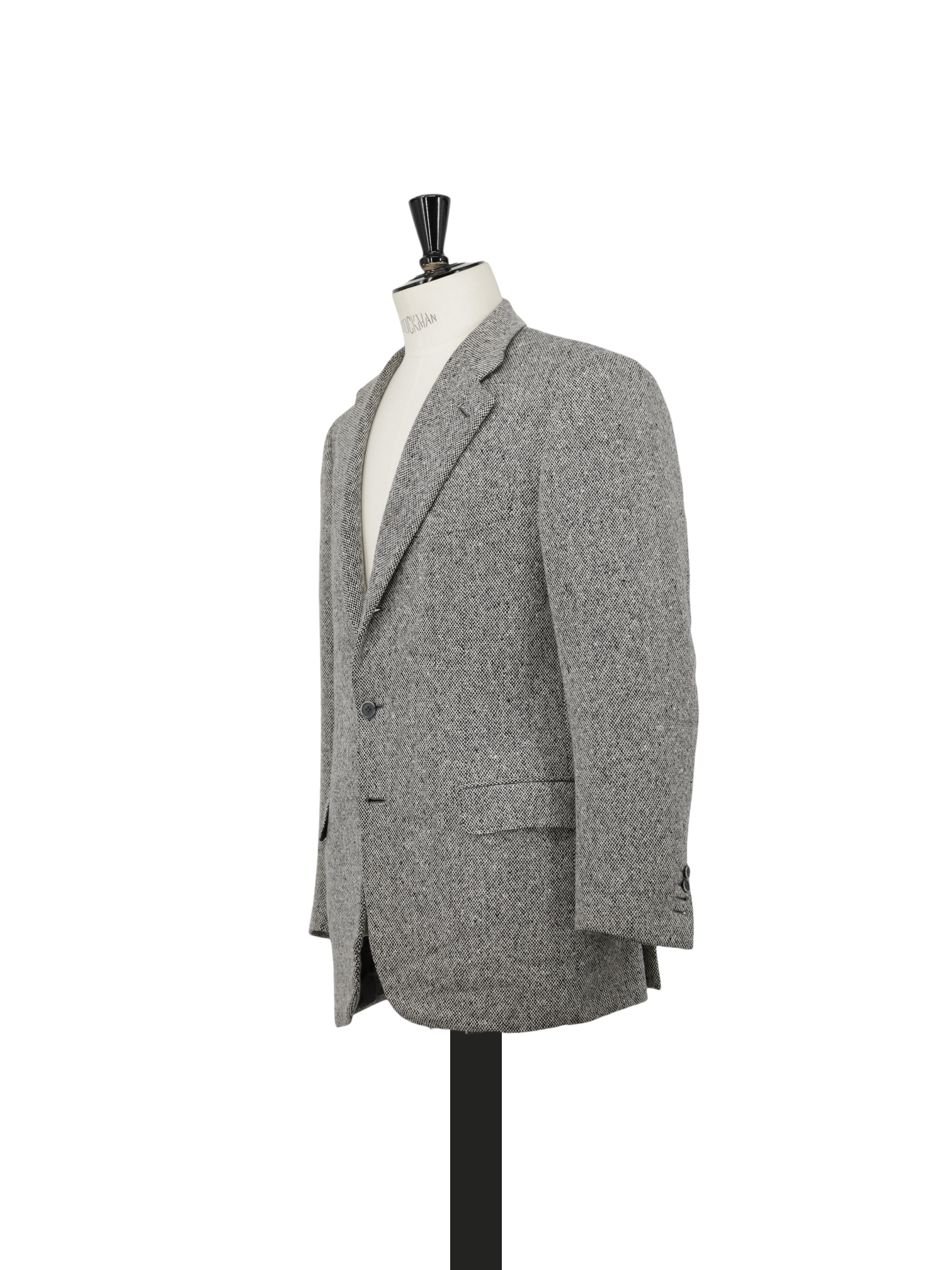 Brioni Grey Wool & Cashmere Speckled Micro-Pattern Nomentano Jacket