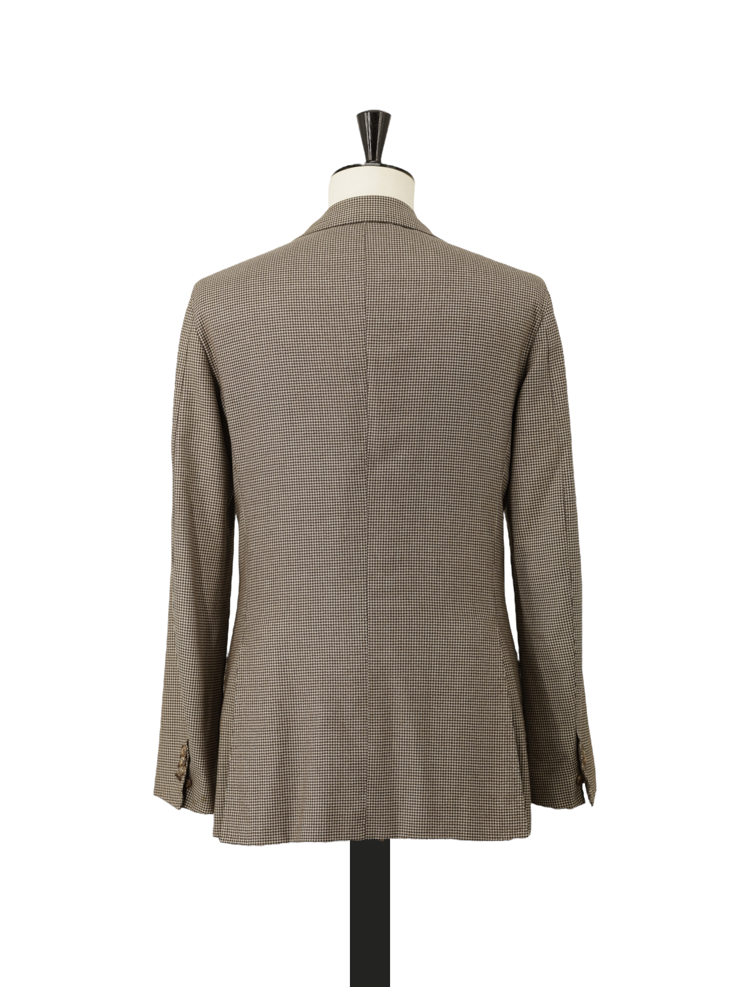 Orazio Luciano Light Brown Pure-Wool Pied de Poule Jacket