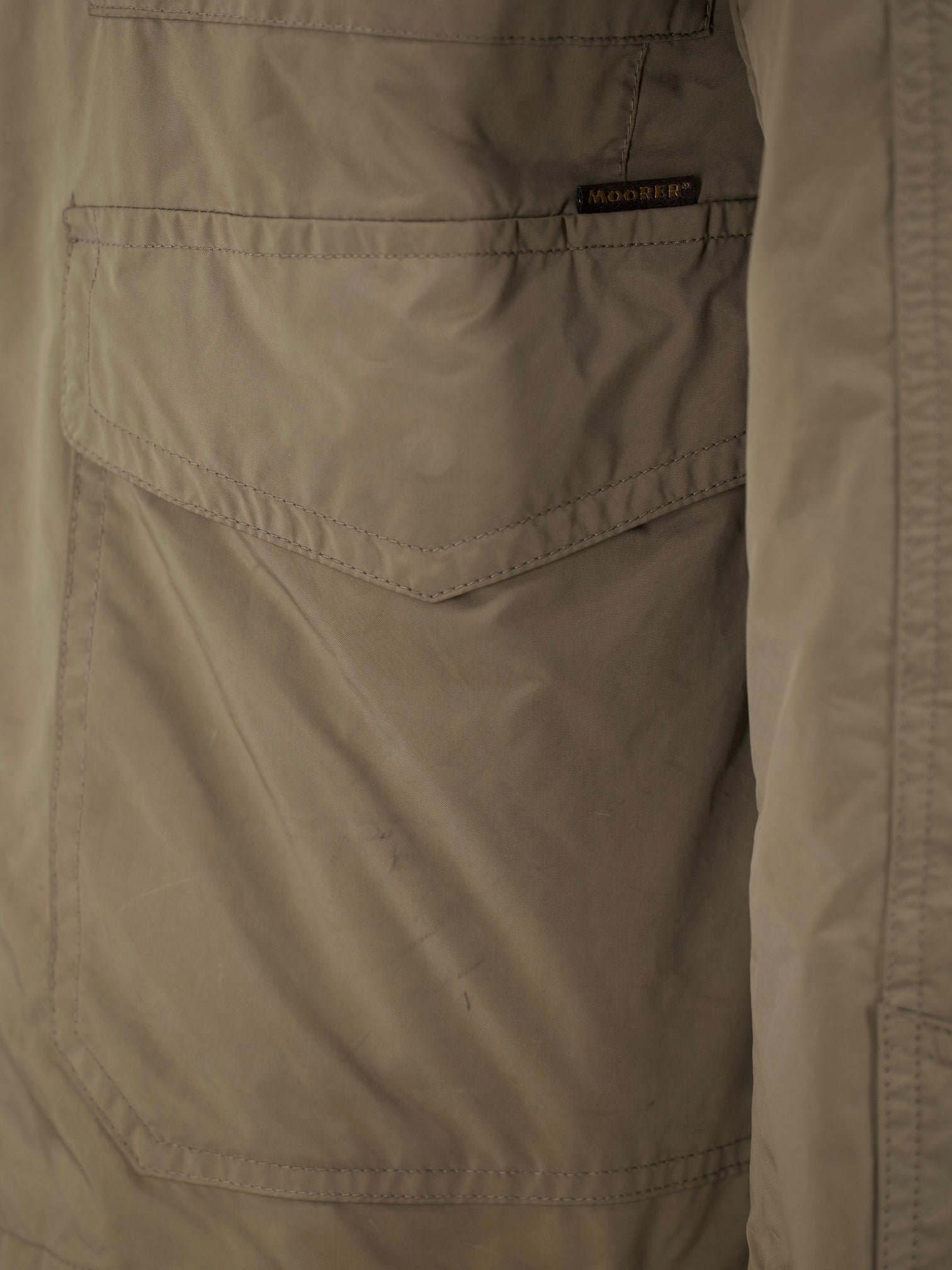 MooRER Khaki Lightweight Safari-Style Platone Waxcoat