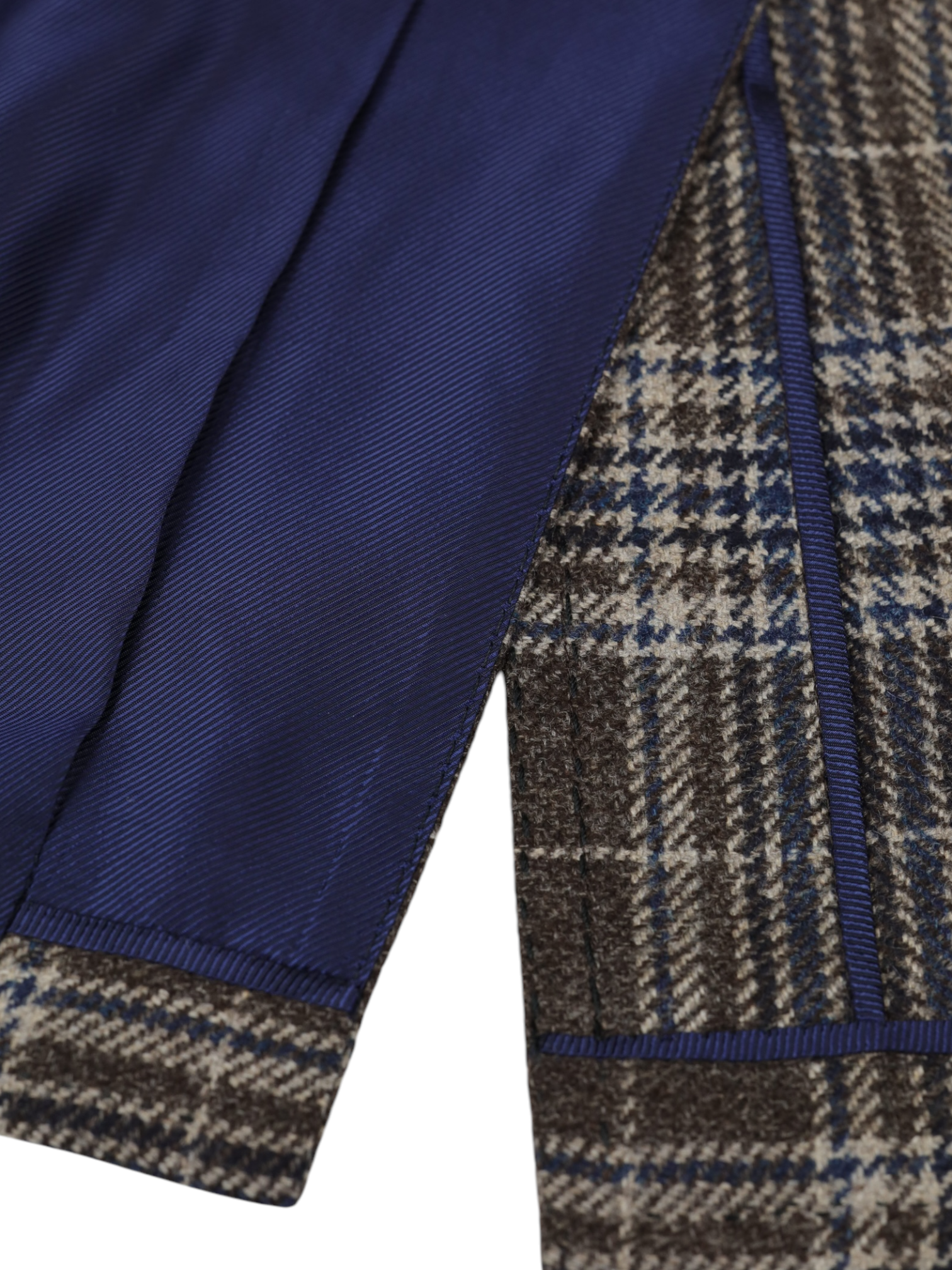 Cesare Attolini Brown & Petrol Pure Cashmere Tartan-Check Jacket