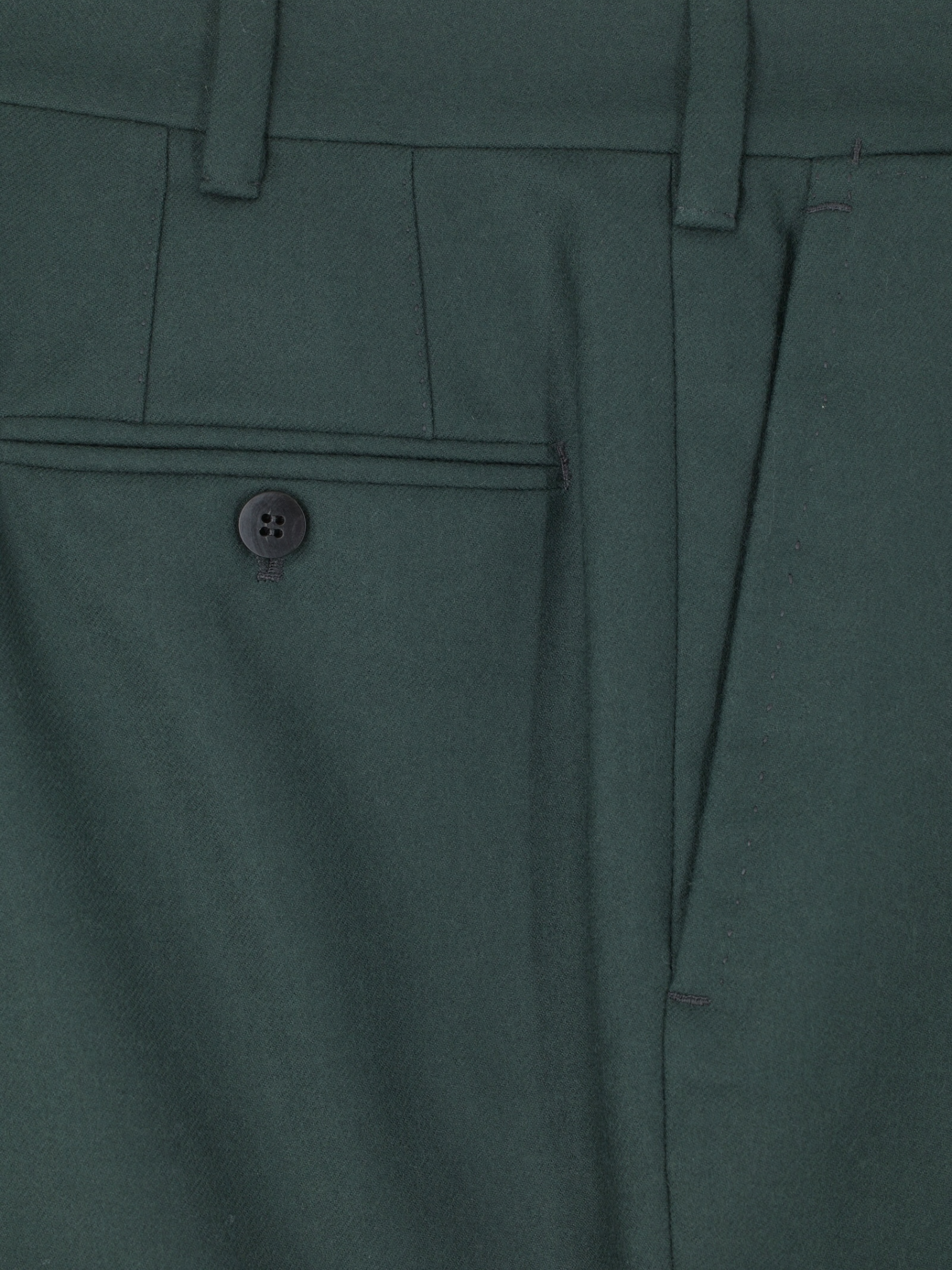 Sartoria Voglio Forest Green Wool-Flannel "Caccioppoli" Sartorial Trousers