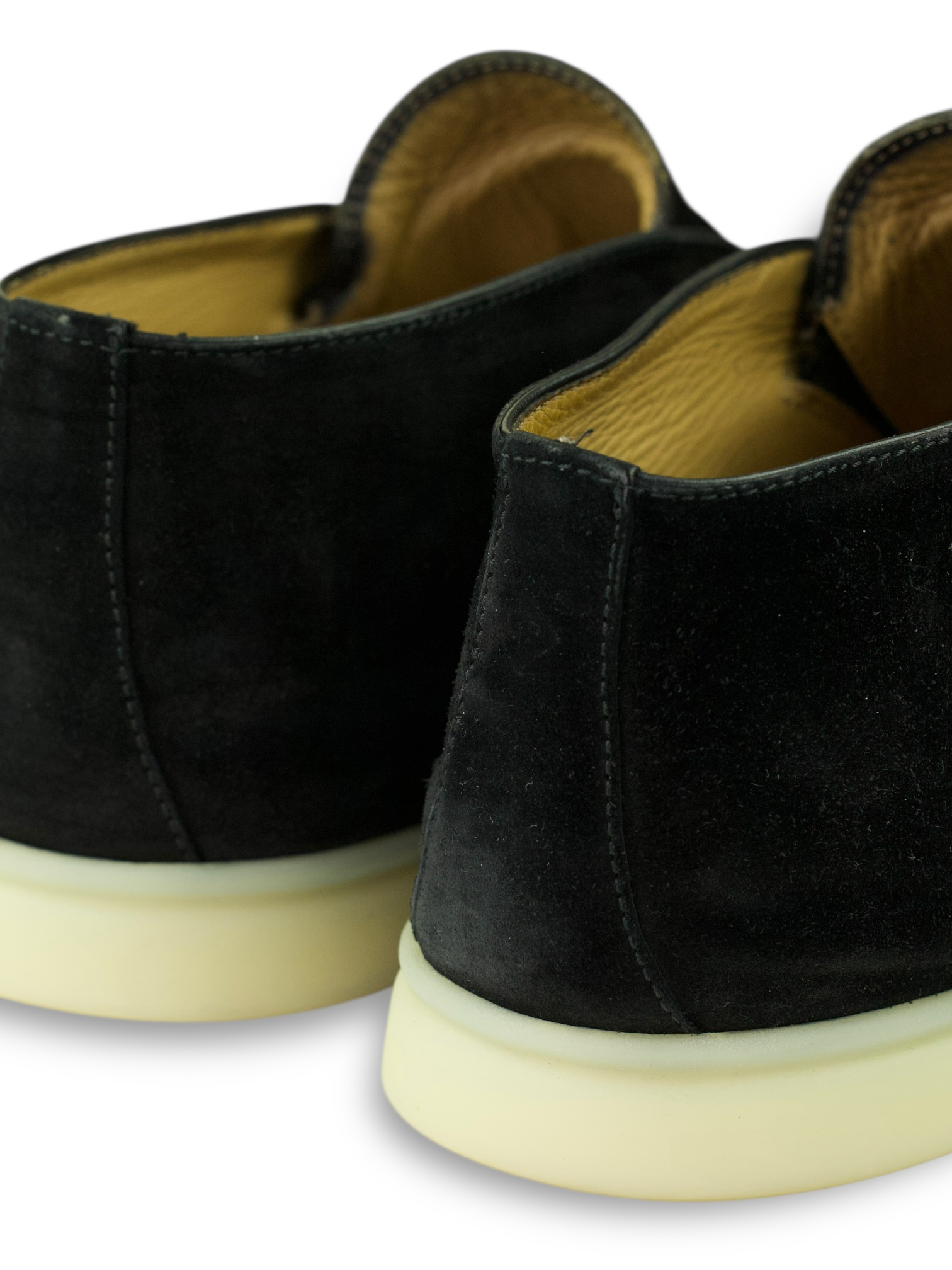 Loro Piana Black Suede Open Walk Ankle Boots