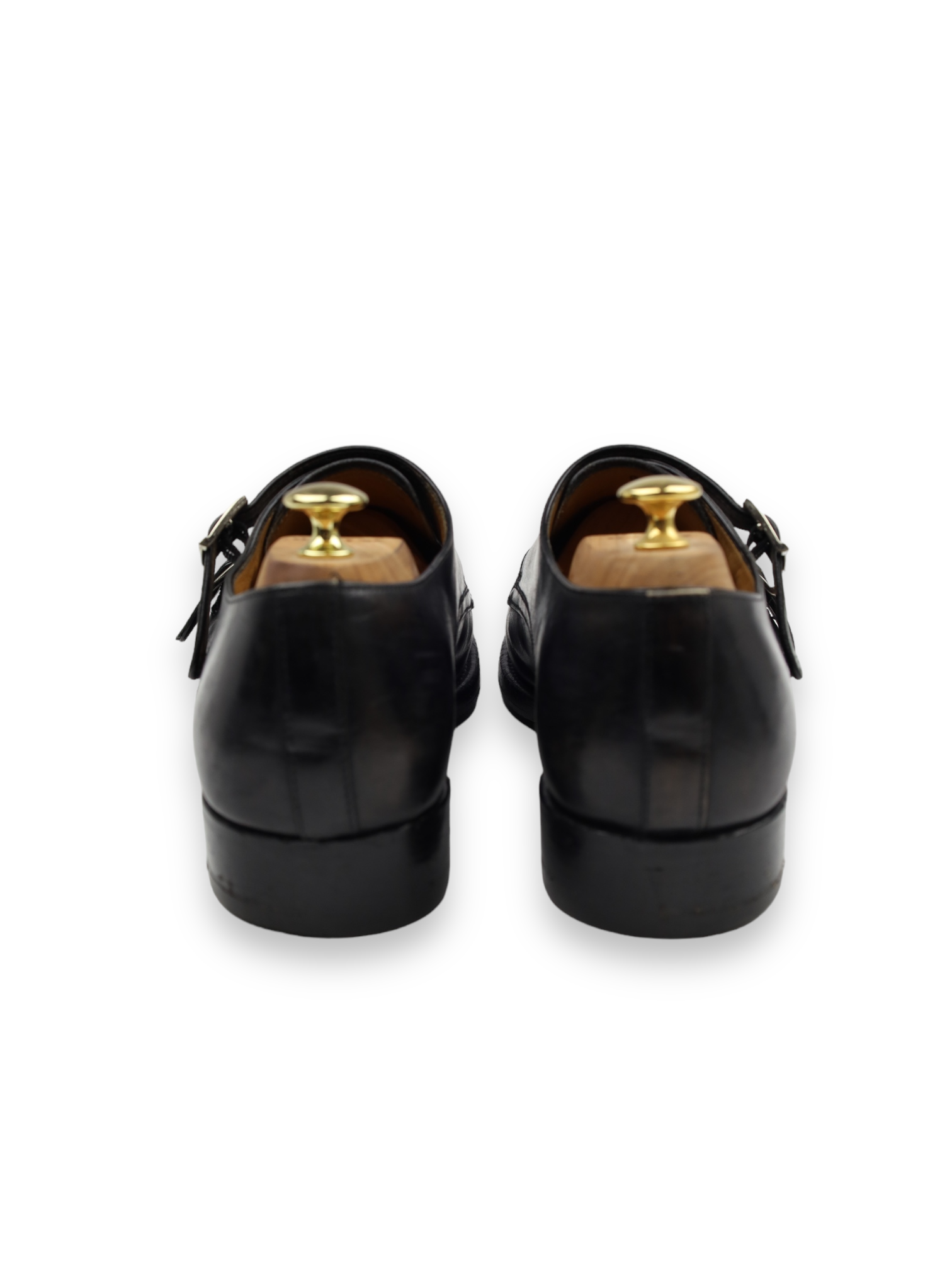 Kiton Black Double-Monk Shoes
