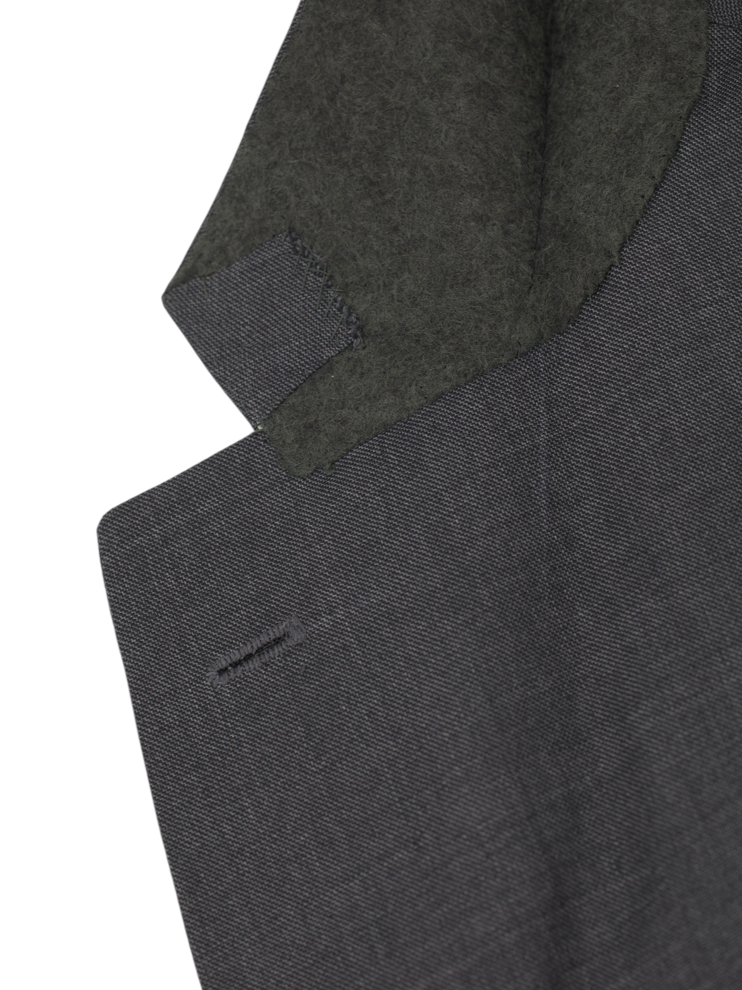 Kiton Dark Grey "Diamante Blue" Wool Sharkskin Suit