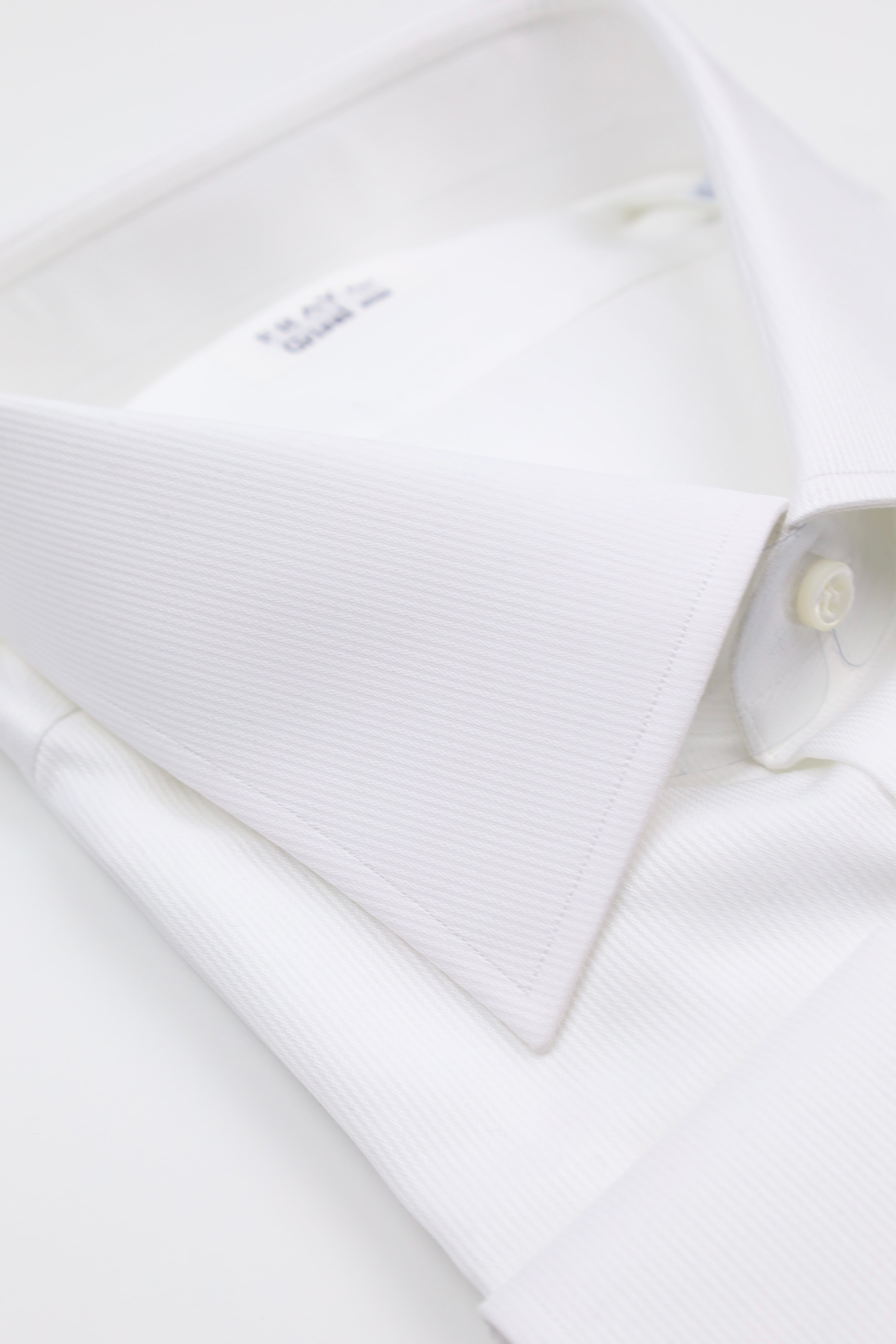 Fray White Cotton Micro-Stripe Shirt