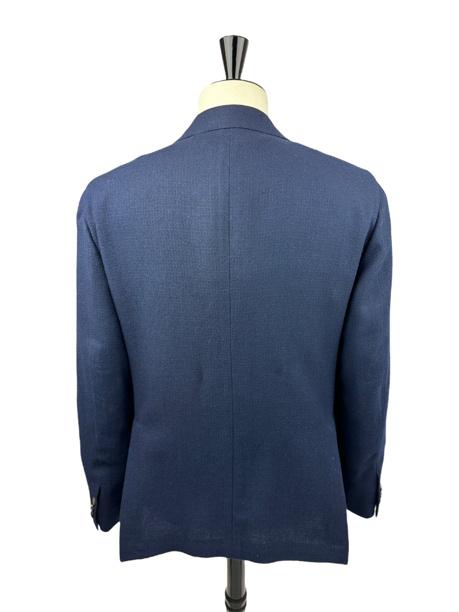 Caruso Navy Wool, Linen & Cashmere Tosca Jacket