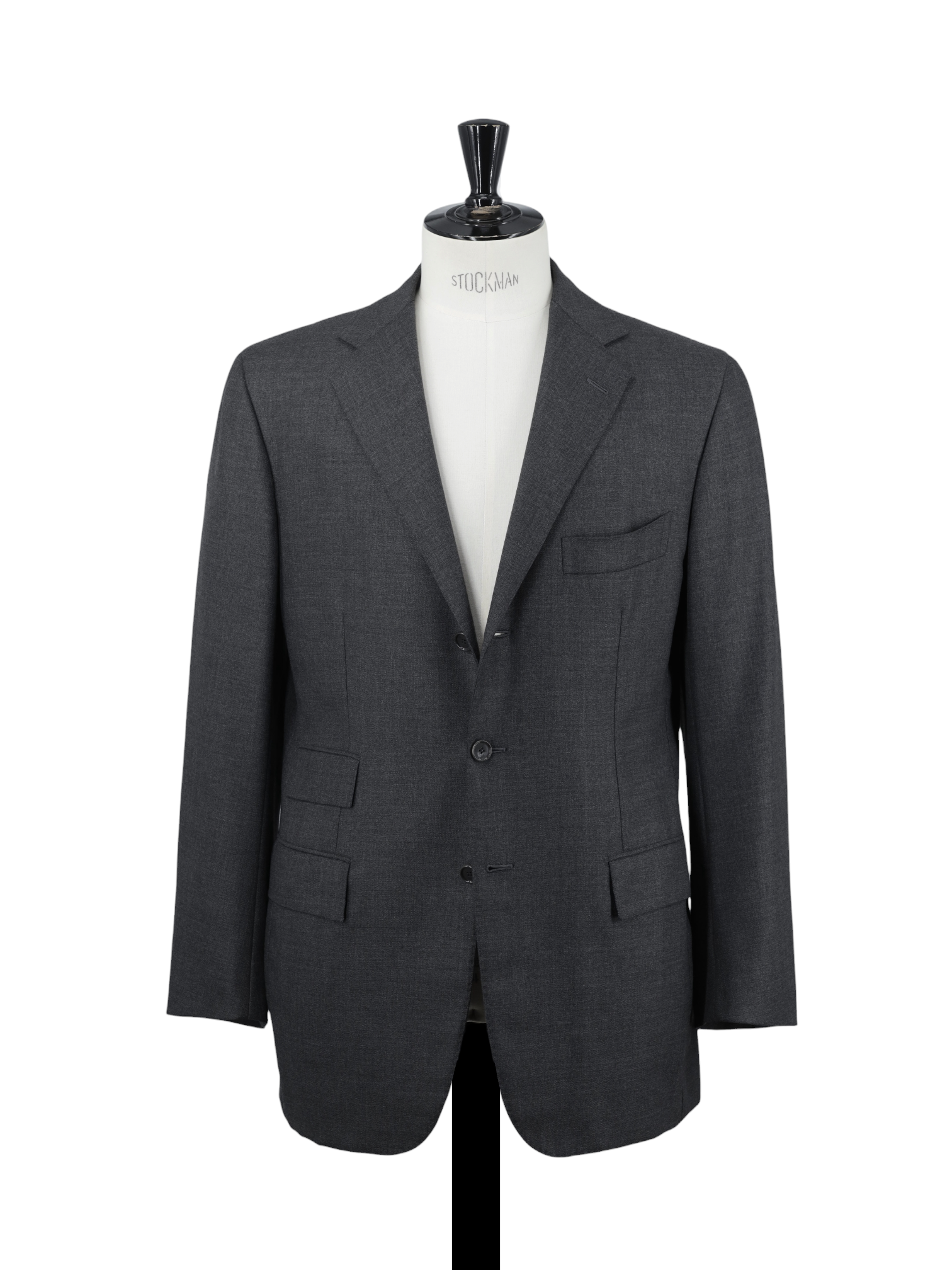 Cesare Attolini Dark Grey Lightly-Brushed High-Twist Wool Suit
