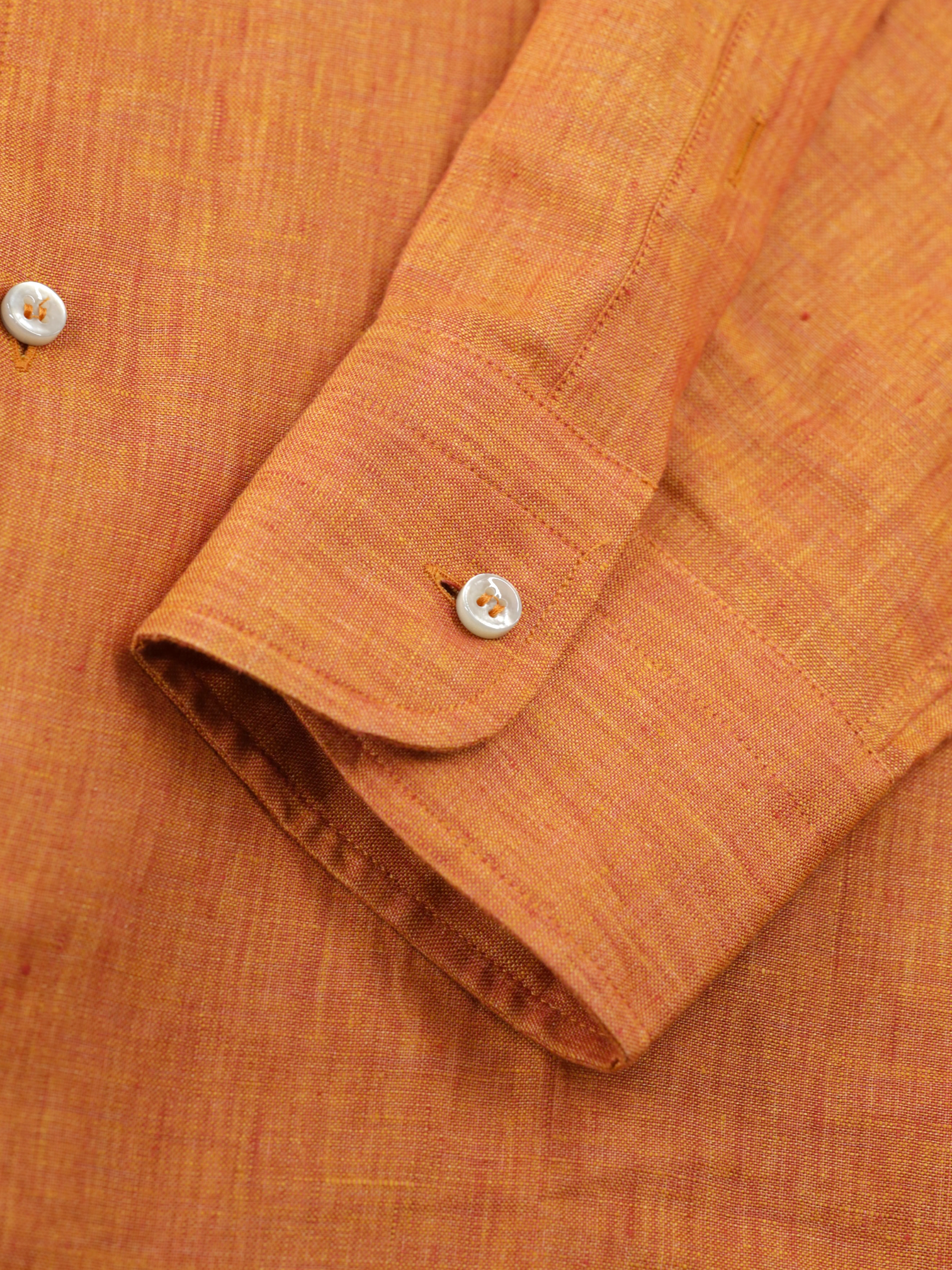 Loro Piana Terracotta André Garment-Dyed Linen Summer Shirt